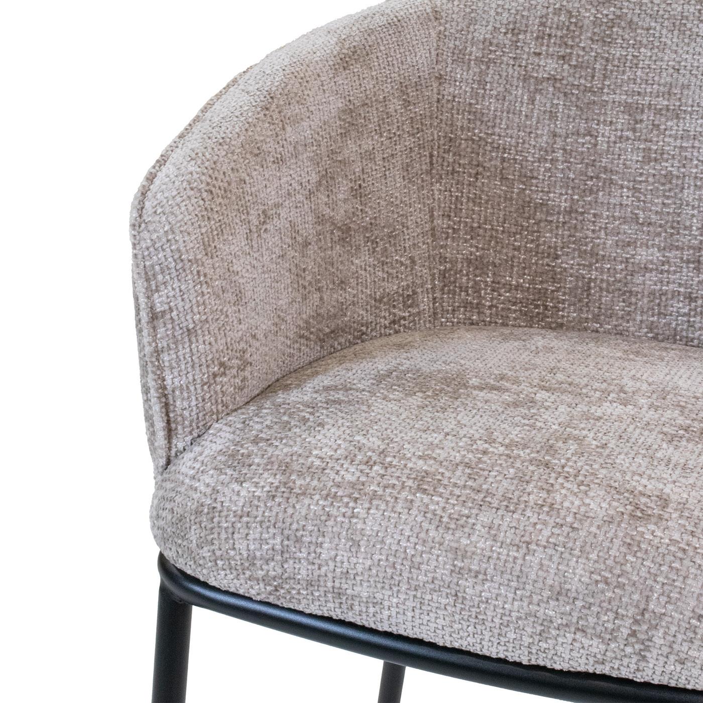 Giga Meubel - Eetkamerstoel Mae Beige  - Stof|Metaal
