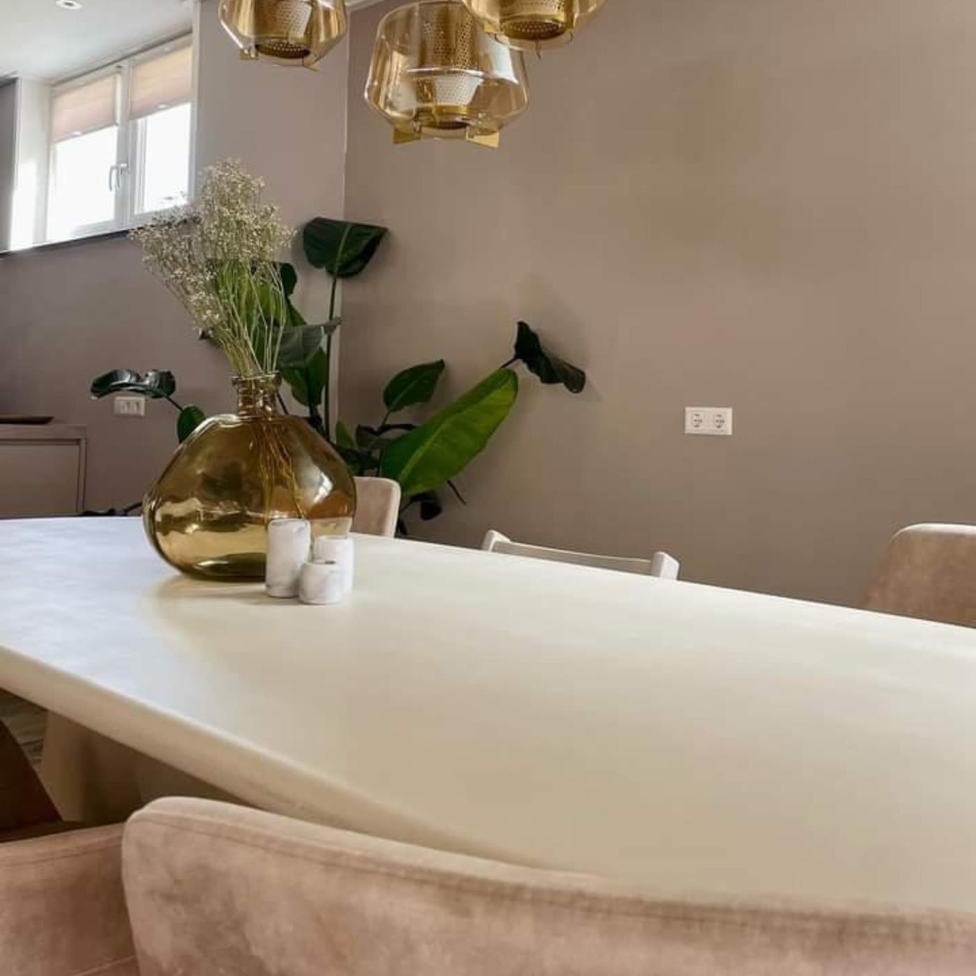 Giga Meubel - Eettafel Ovaal - Betonlook - 240cm - Tafel Romy