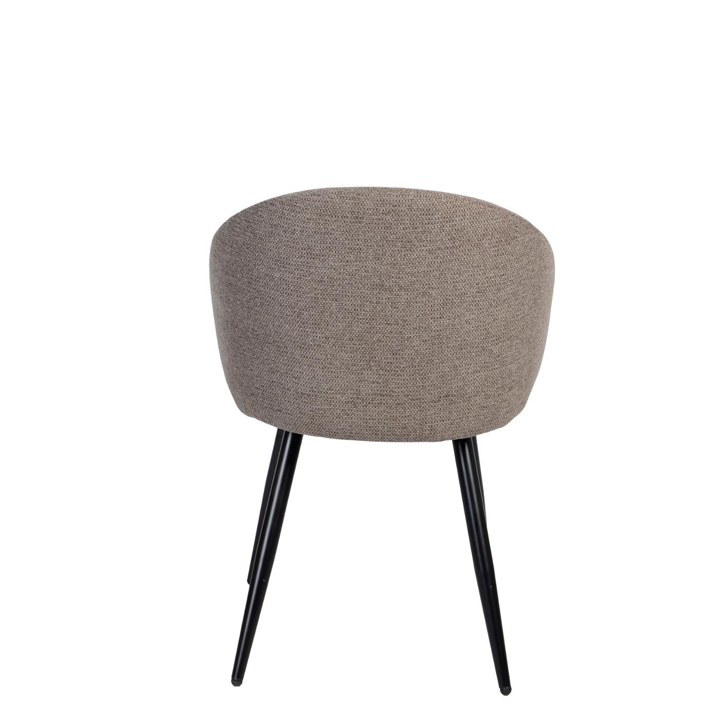 Giga Meubel - Eetkamerstoel Stof Taupe - Marit - Set van 2