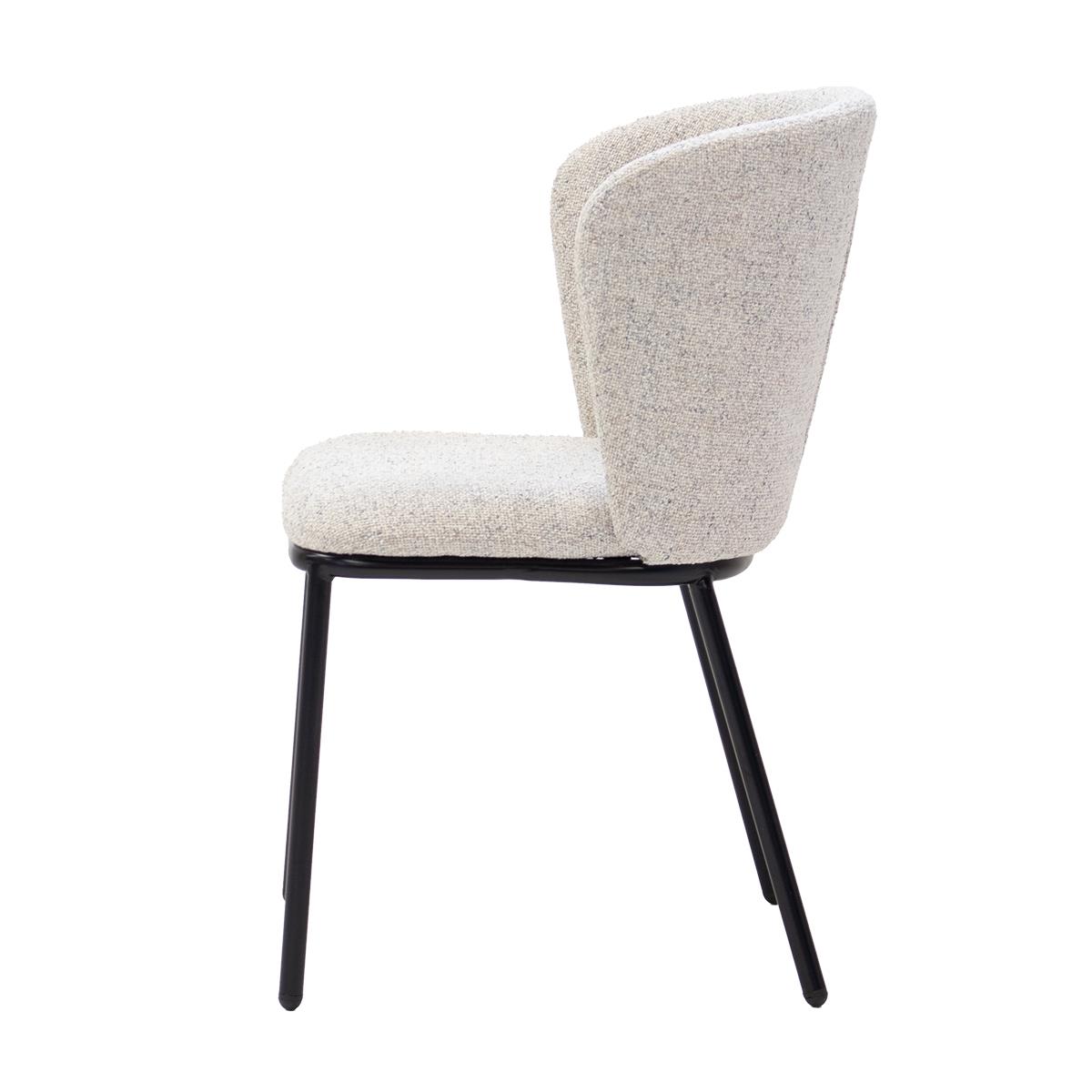 Giga Meubel - Eetkamerstoel Stof Beige - Frits - Set van 2