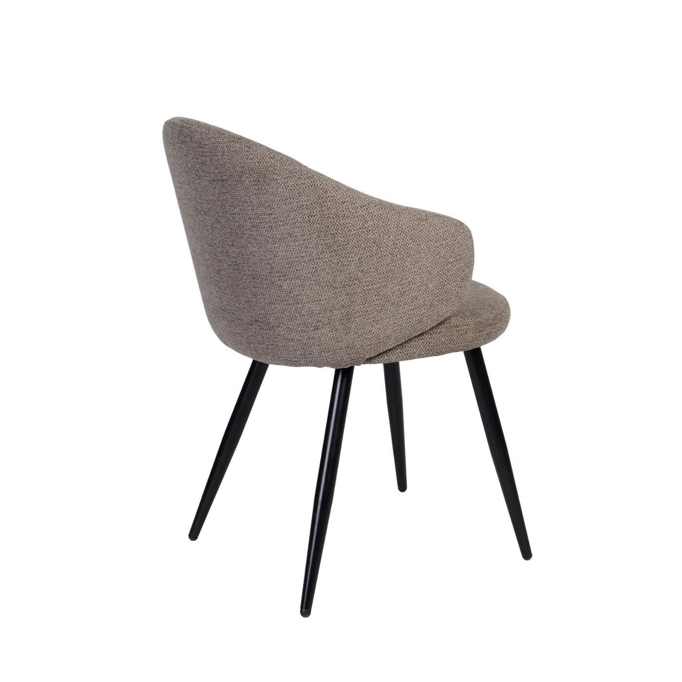 Giga Meubel - Eetkamerstoel Stof Taupe - Marit - Set van 2