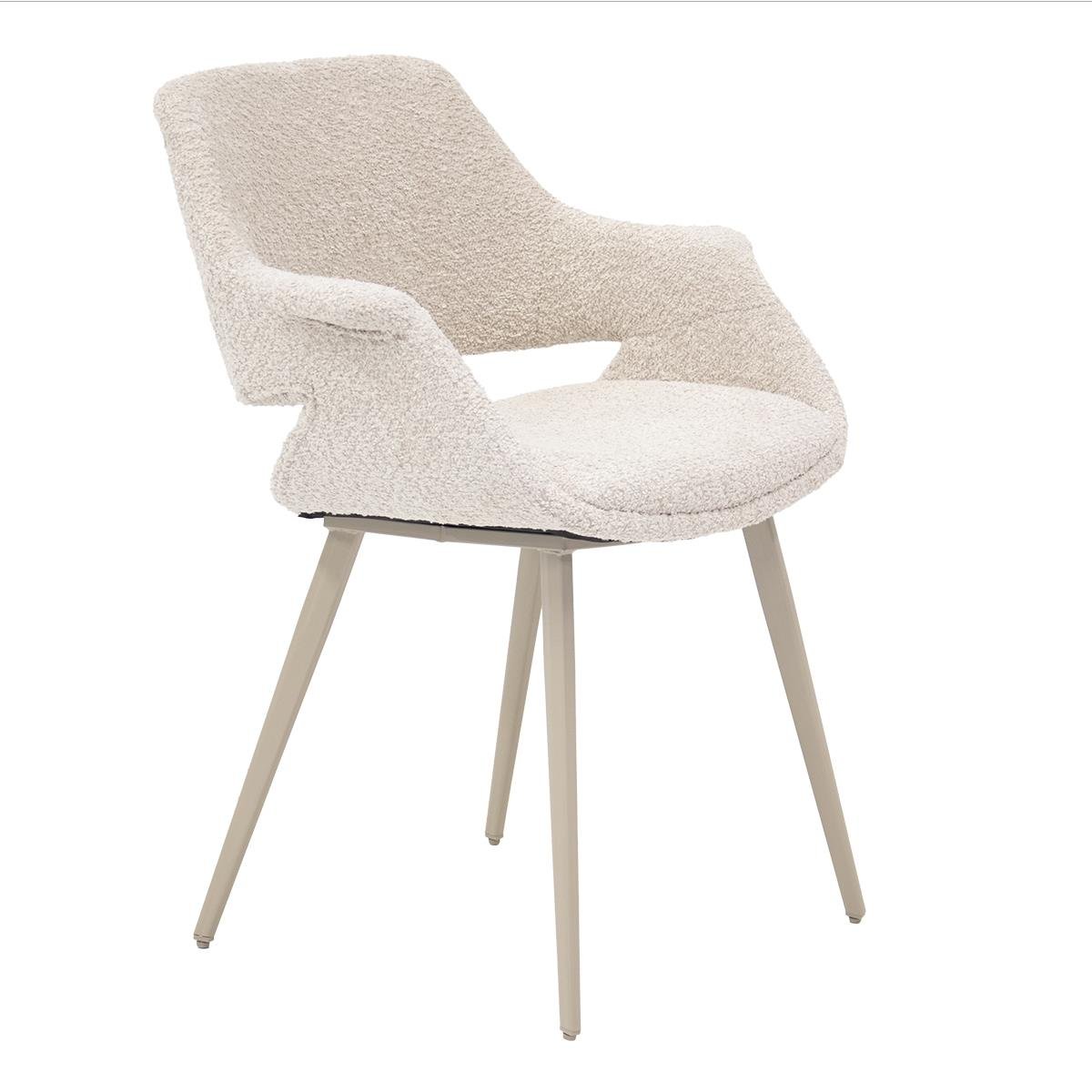 Giga Meubel - Eetkamerstoel Stof Beige - Jess - Set van 2