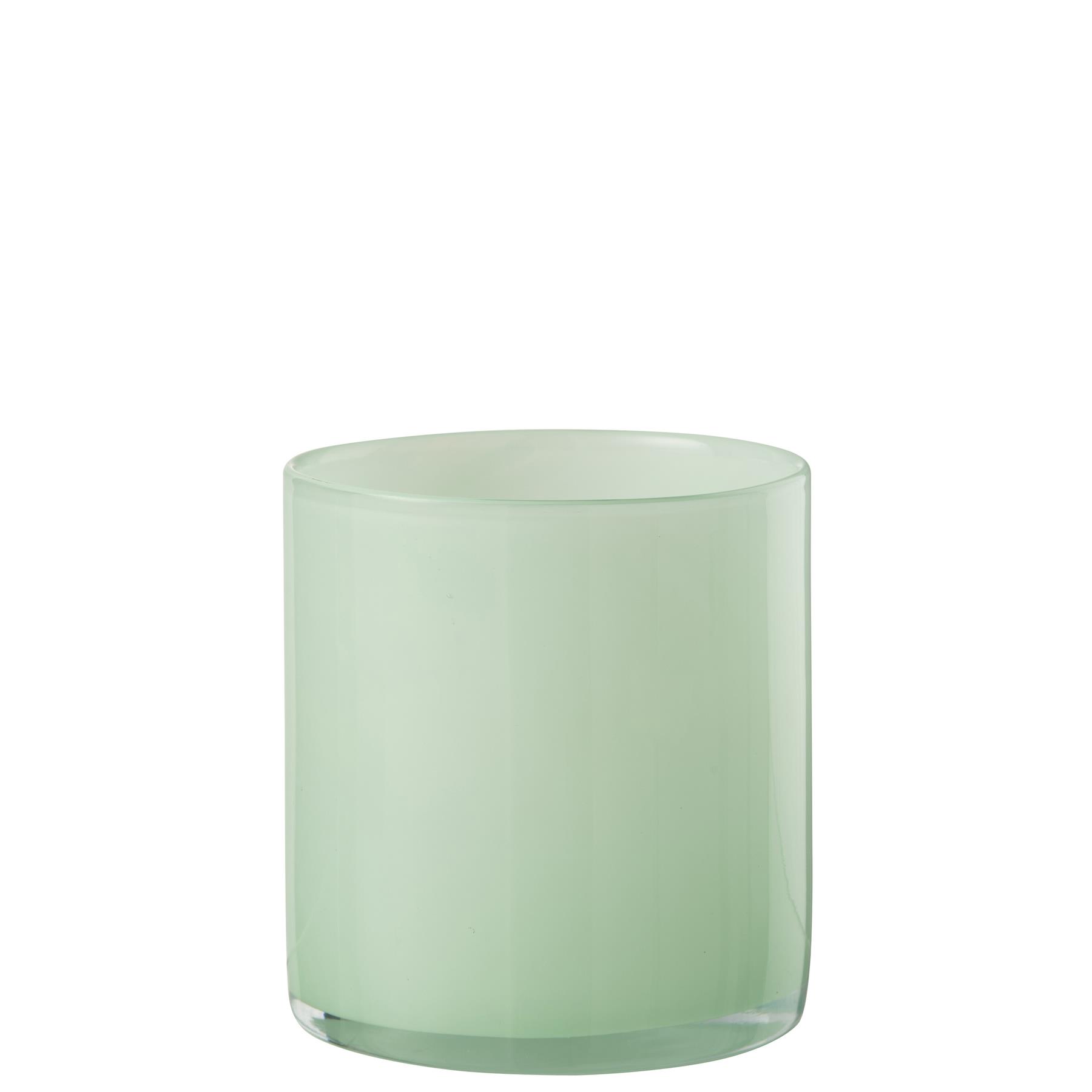 J-Line windlicht Jade - glas - lichtgroen - medium
