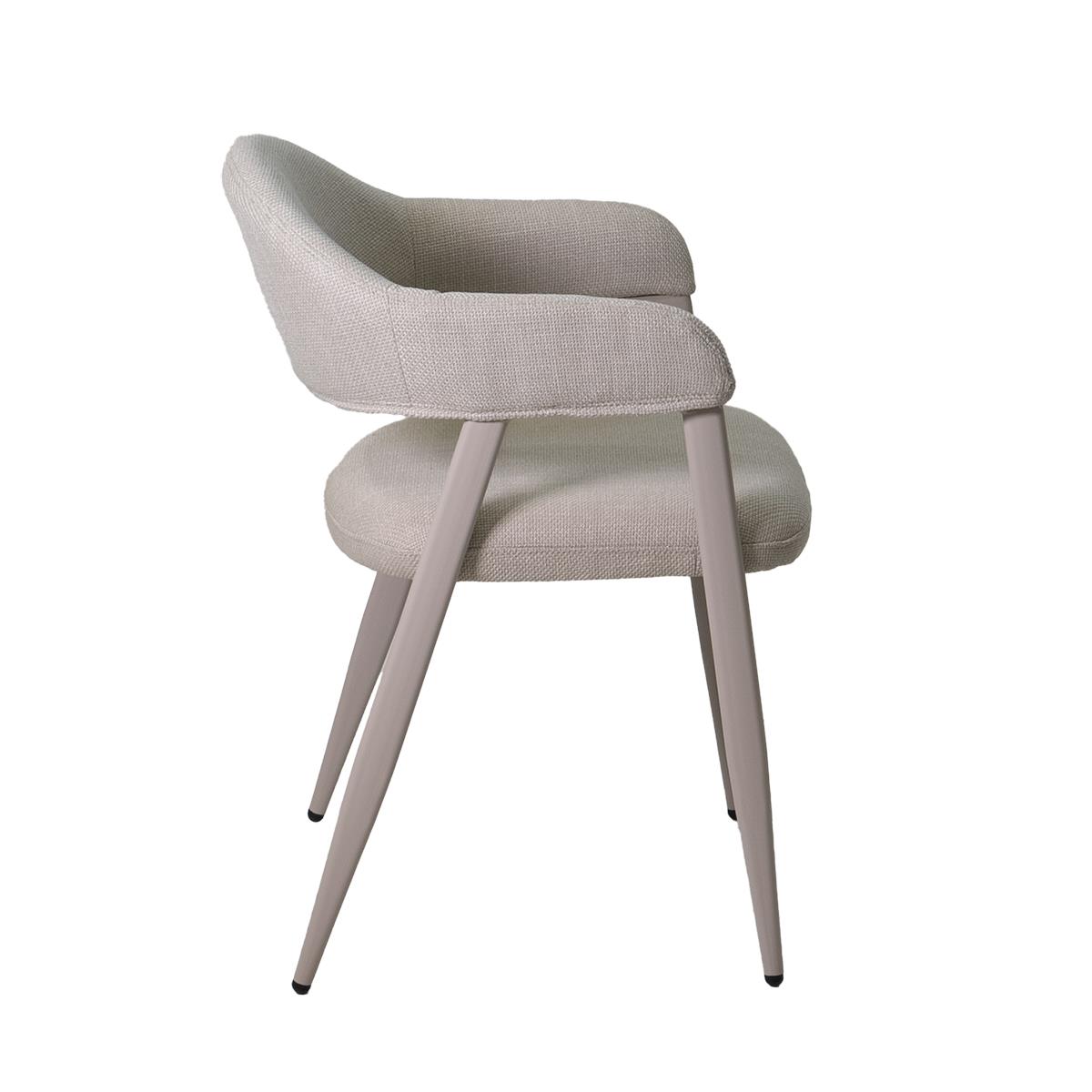 Giga Meubel - Eetkamerstoel Beige Stof - Linde - Set van 2