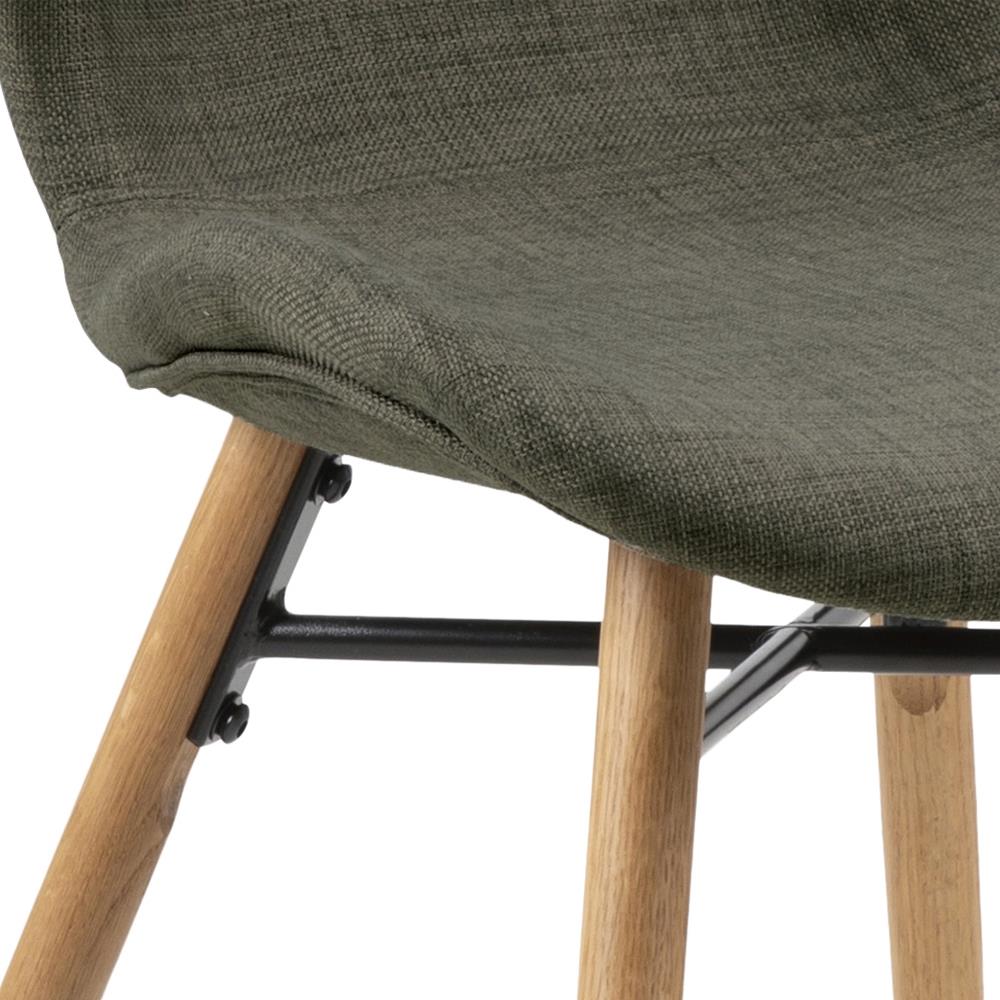 Giga Living - Eetkamerstoel Stof Khaki - Zaria - Set van 2