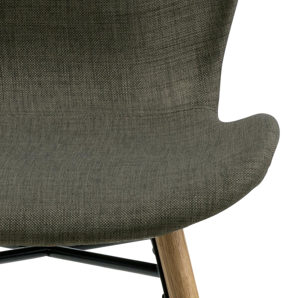 Giga Living - Eetkamerstoel Stof Khaki - Zaria - Set van 2