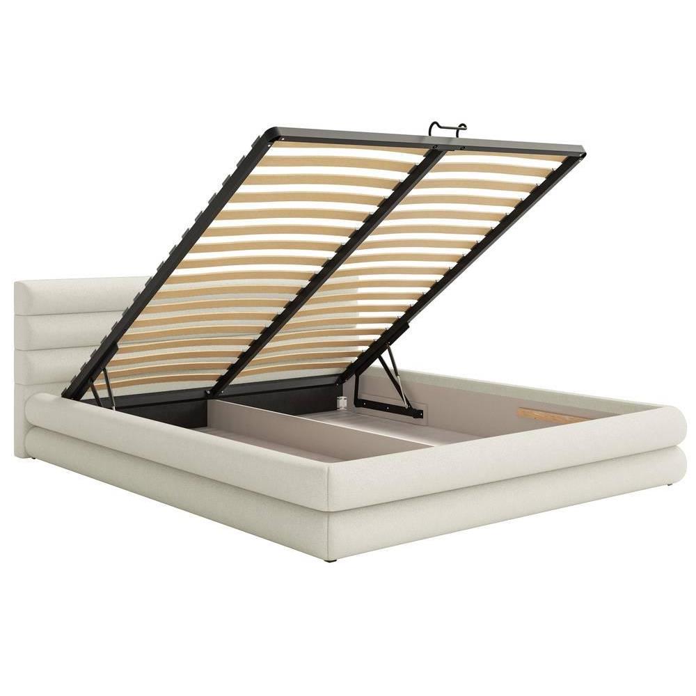 NADUVI Collection Gestoffeerd bed Alvaro chenille 140 x 200 met