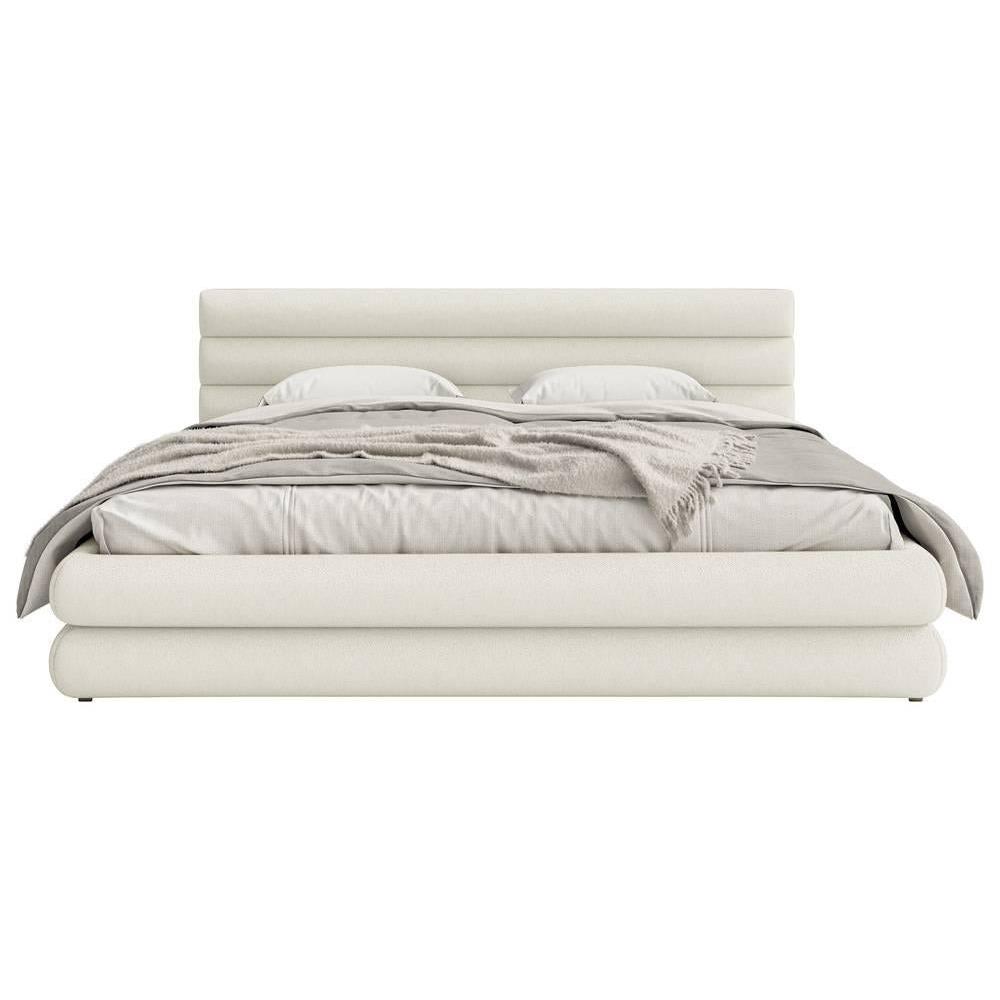 NADUVI Collection Gestoffeerd bed Alvaro chenille 140 x 200 met