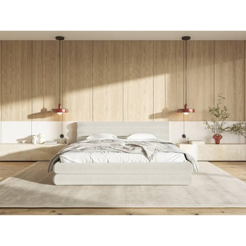 NADUVI Collection Gestoffeerd bed Alvaro chenille 140 x 200 met