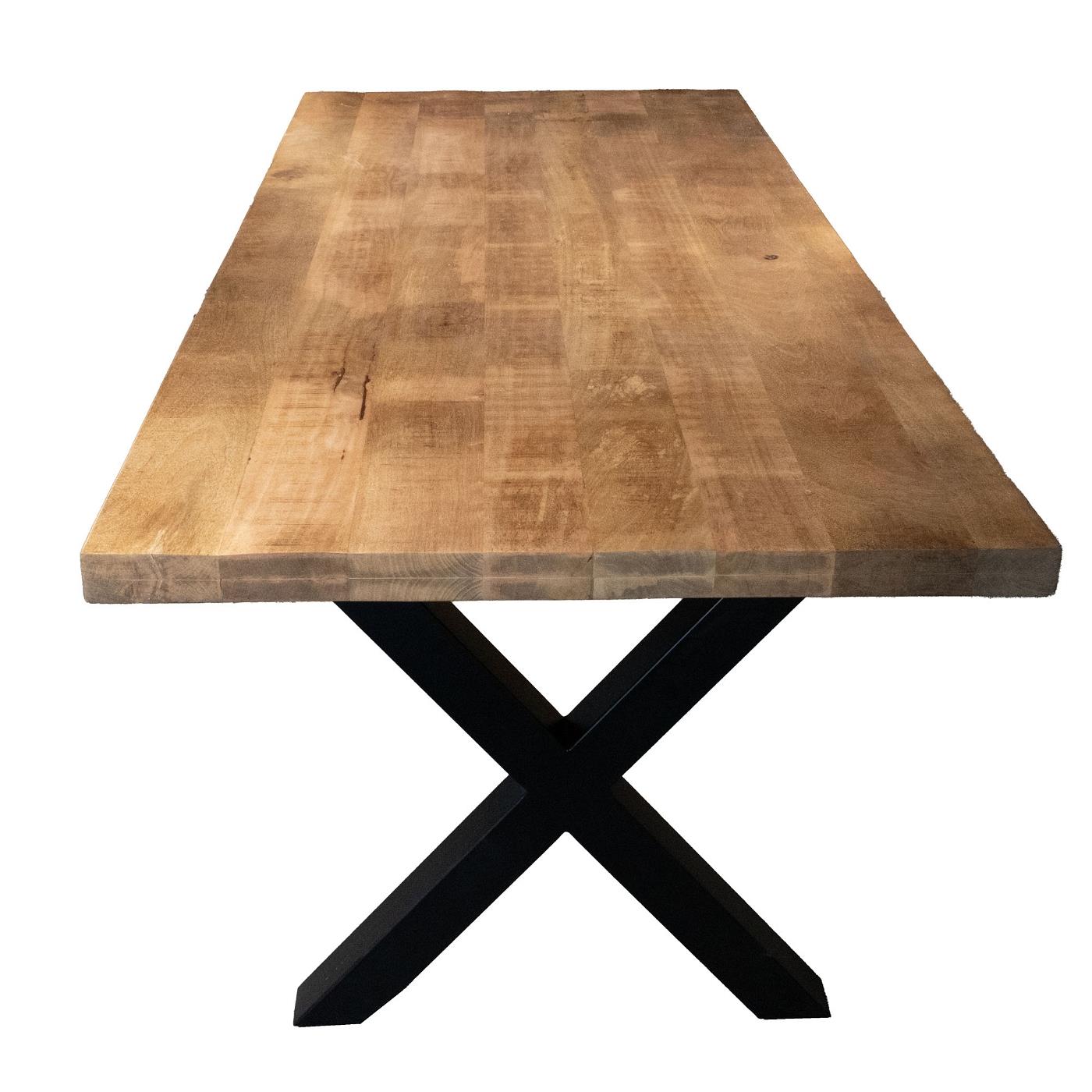 Giga Meubel - Eettafel Naturel - Mangohout - 240cm - Eettafel Duncan