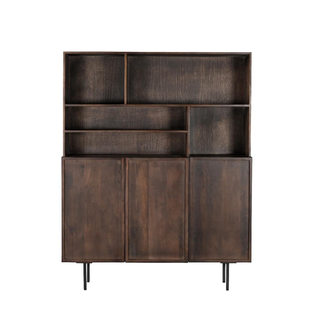 Livingfurn - Buffetkast Bruin Mangohout - 135x45x170cm - Elan