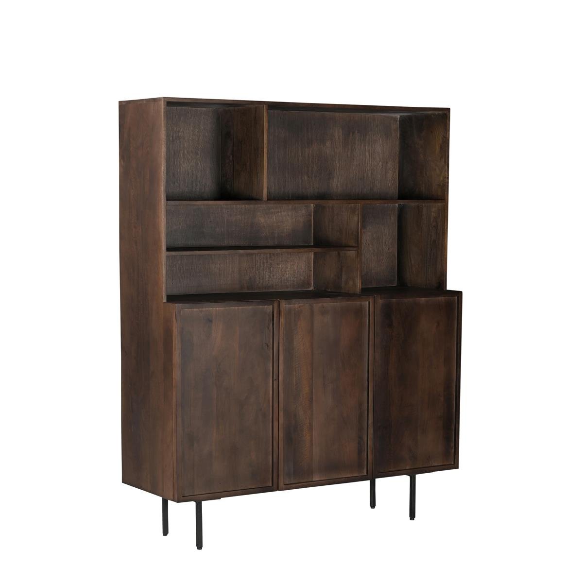 Livingfurn - Buffetkast Bruin Mangohout - 135x45x170cm - Elan