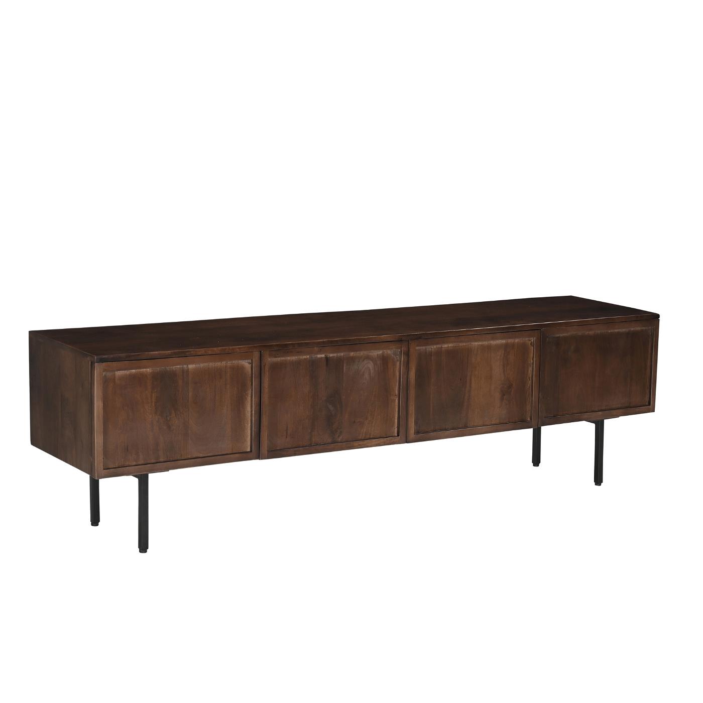 Livingfurn - Tv-Meubel Bruin Mangohout - 180x40x50cm - Elan