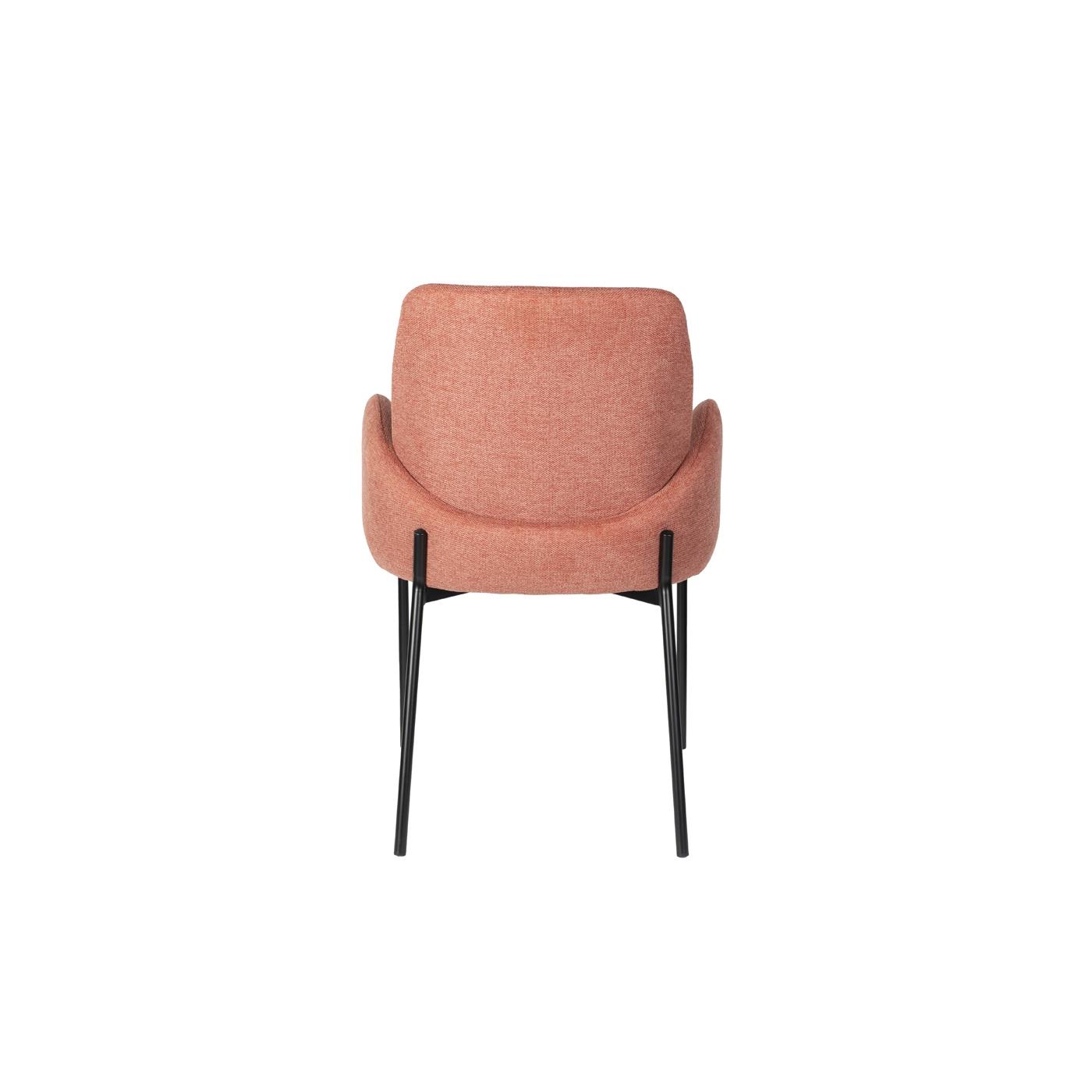 Giga Meubel - Eetkamerstoel Stof Roze - Tjarda - Set van 2