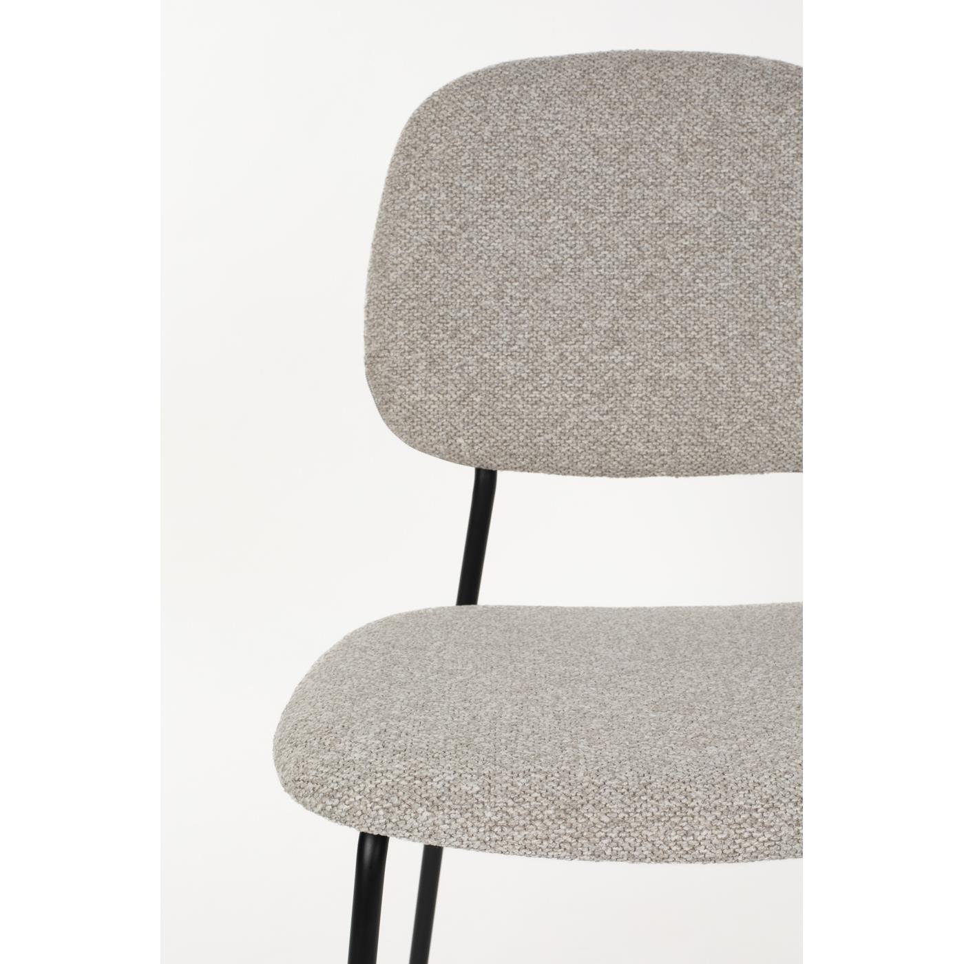 Giga Meubel - Eetkamerstoel Beige Stof - Roos - Set van 2