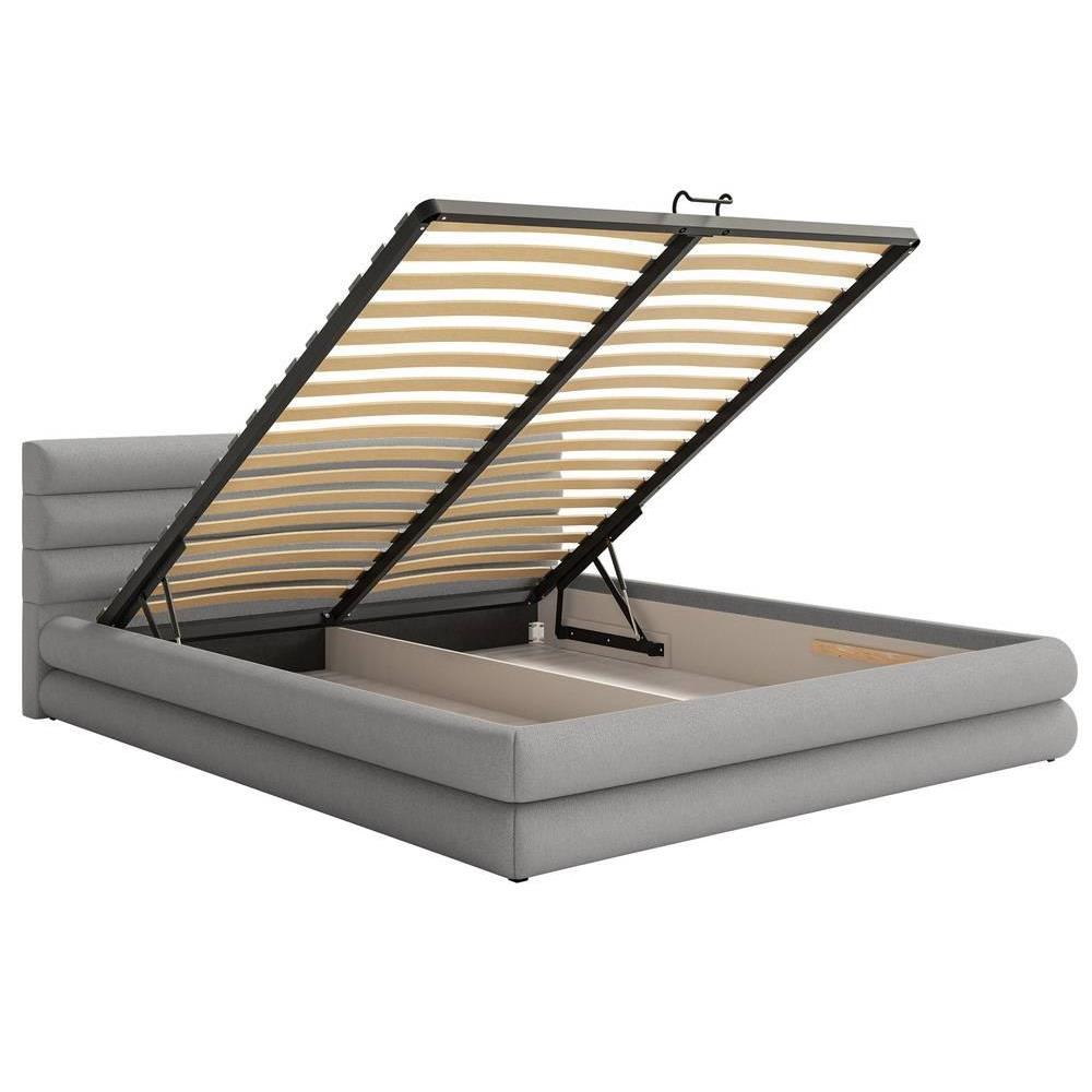 NADUVI Collection Gestoffeerd bed Alvaro chenille 140 x 200 met