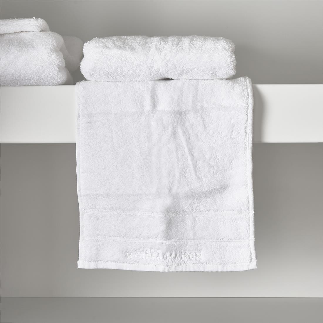 Riviera Maison gastendoekje 50x30, Handdoek Katoen RM Hotel - Wit