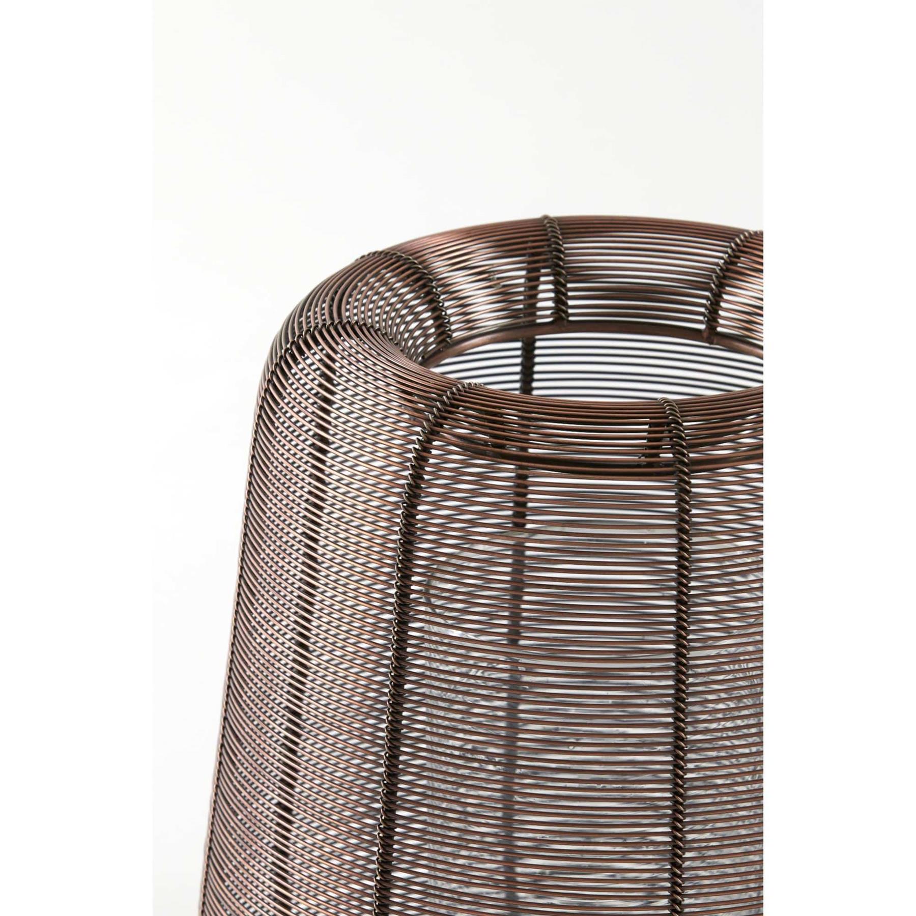 Light&living Windlicht Ø22,5x24 cm ADETA antiek koper+glas