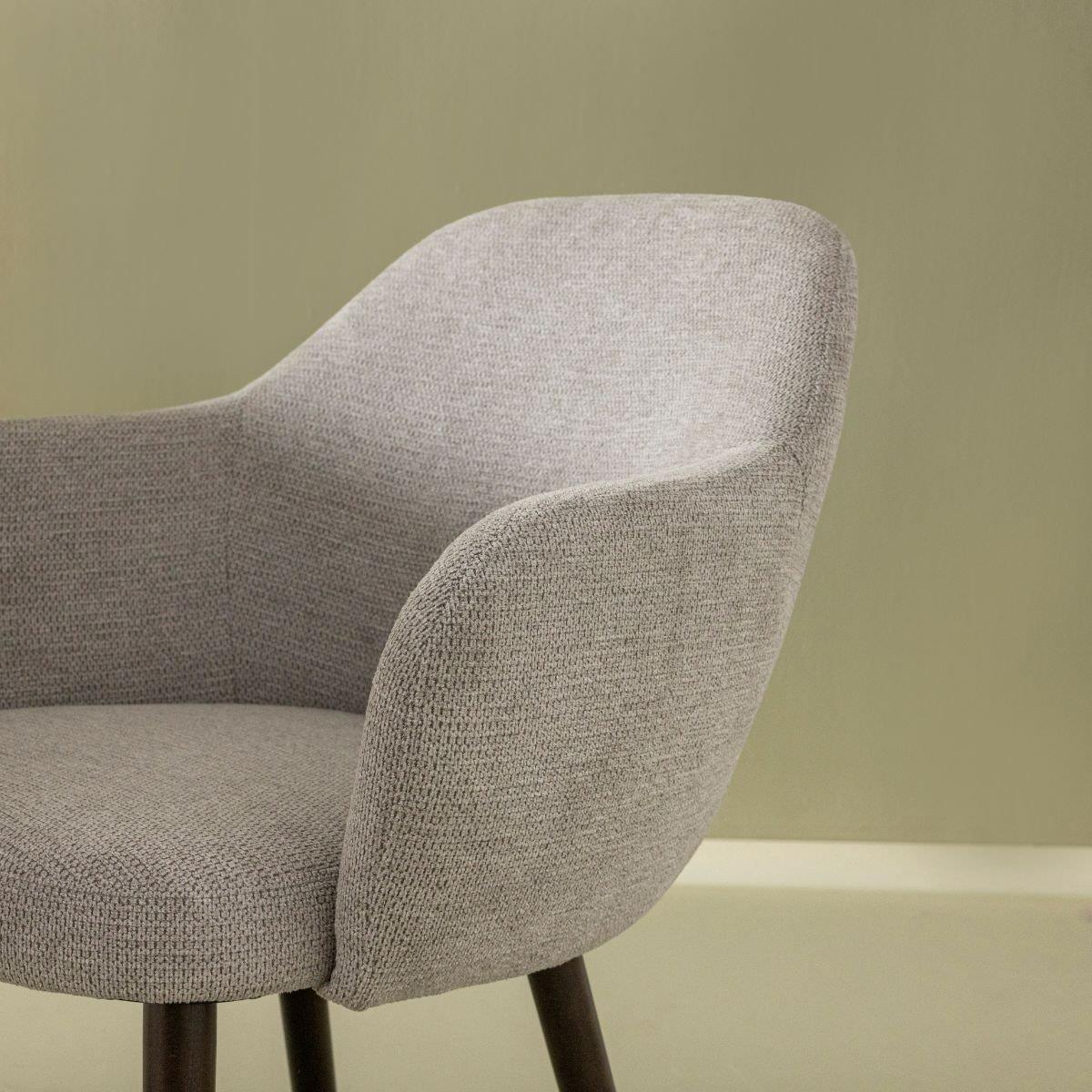 Signature - Bridgefauteuils in stof ERNEST - Lichtgrijs - Set van 2