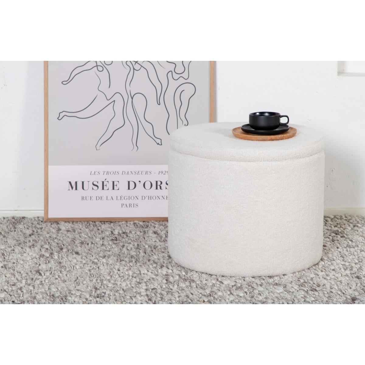 Svea - Blaze poef - teddy - wit