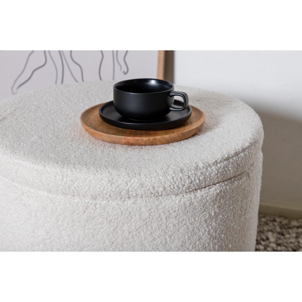 Svea - Blaze poef - teddy - wit