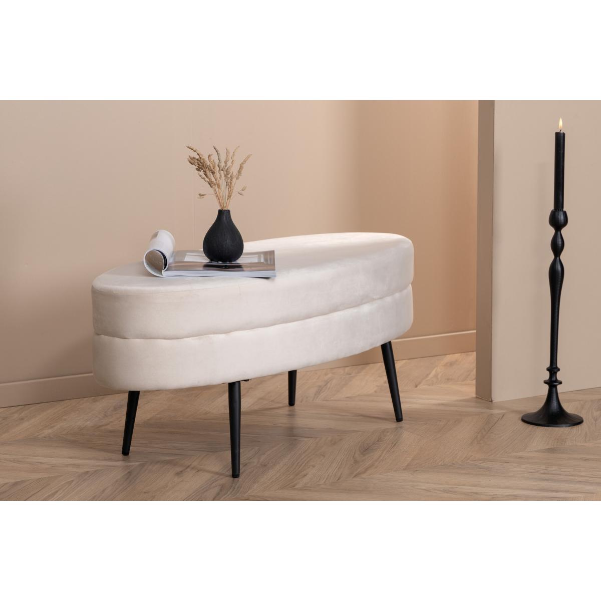 Svea - Axel hocker - velvet - beige