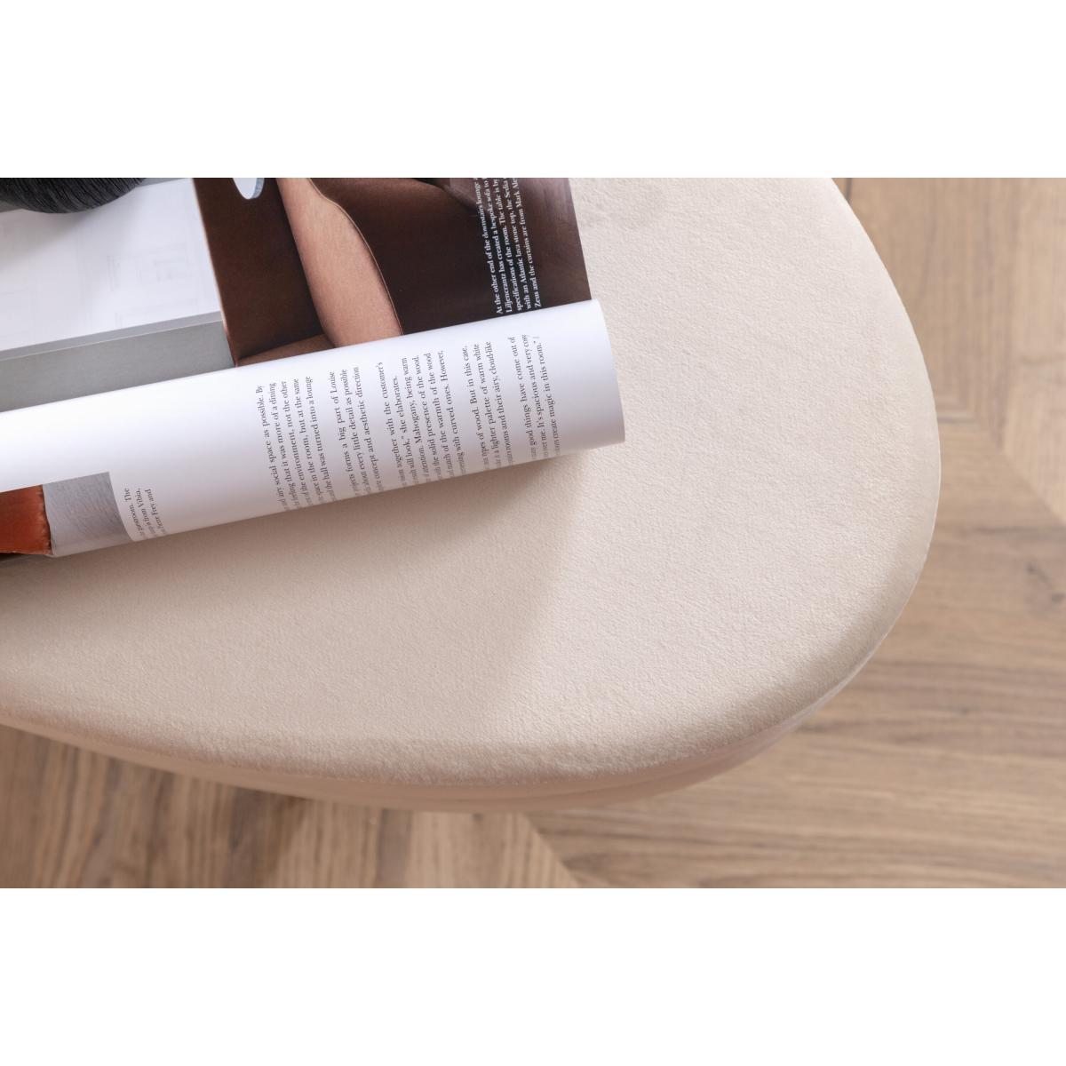 Svea - Axel hocker - velvet - beige