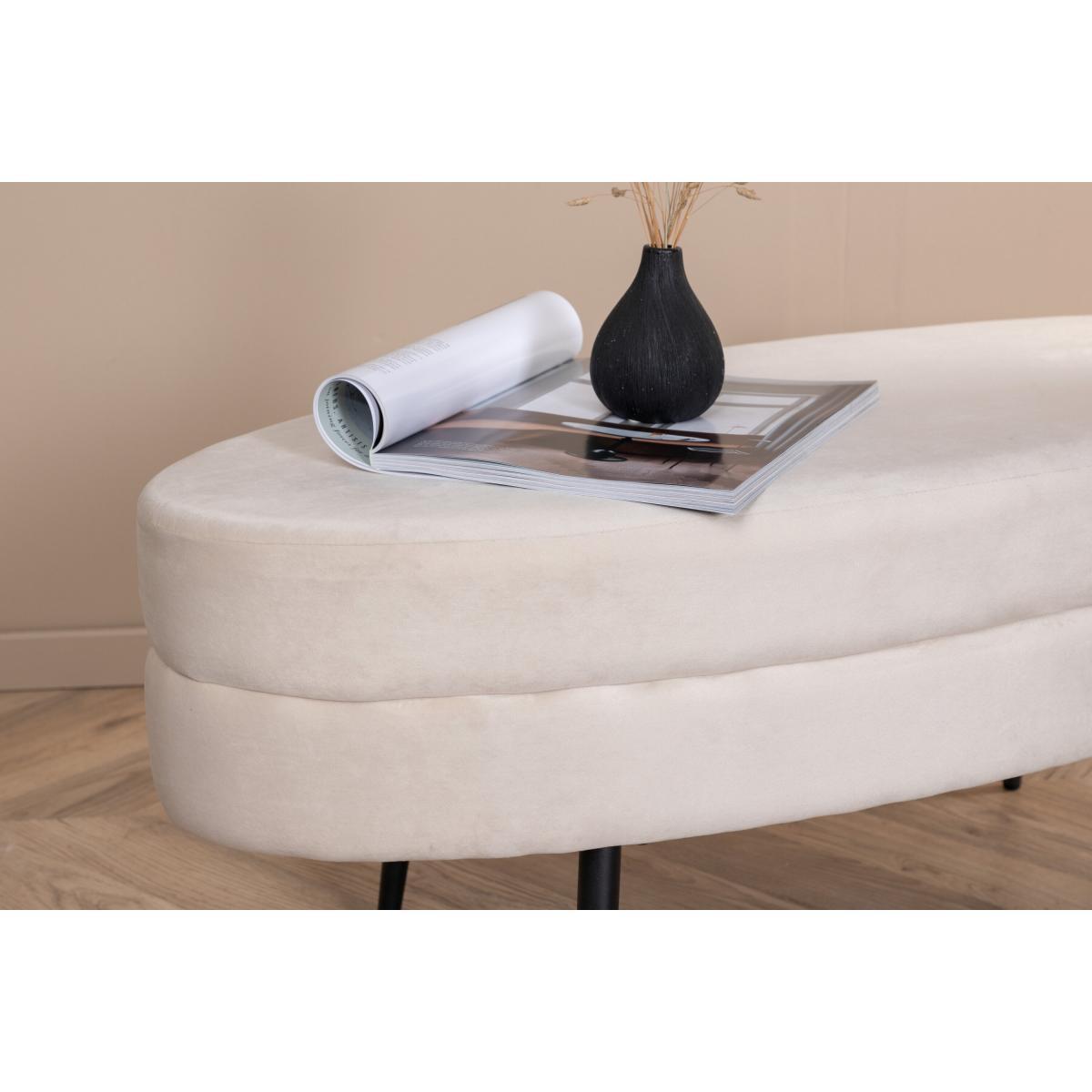 Svea - Axel hocker - velvet - beige