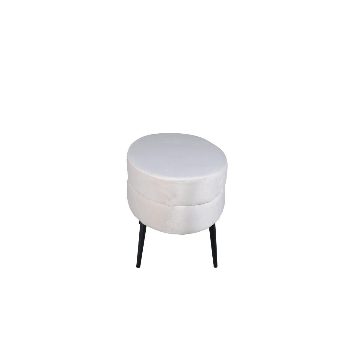 Svea - Axel hocker - velvet - beige