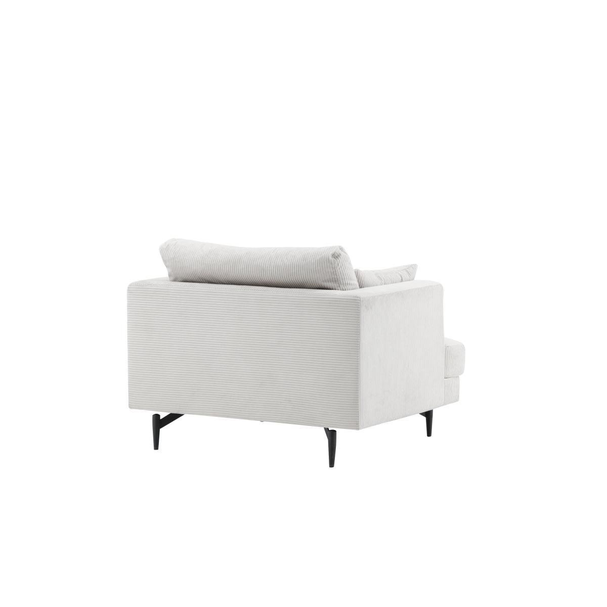 Svea - Ruma fauteuil - ribstof - beige