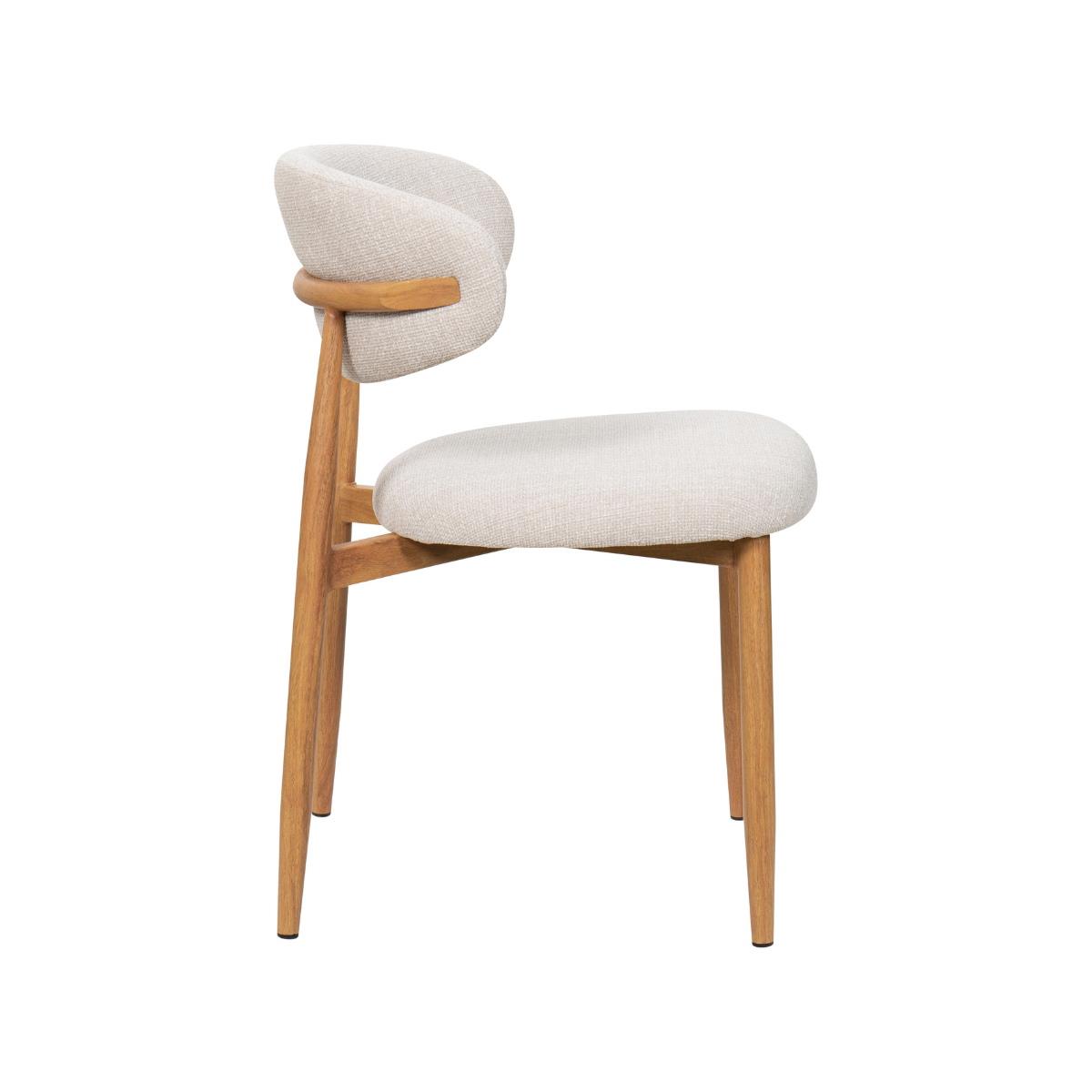 Giga Meubel - Eetkamerstoel Alexia Beige|Naturel  - Set van 2