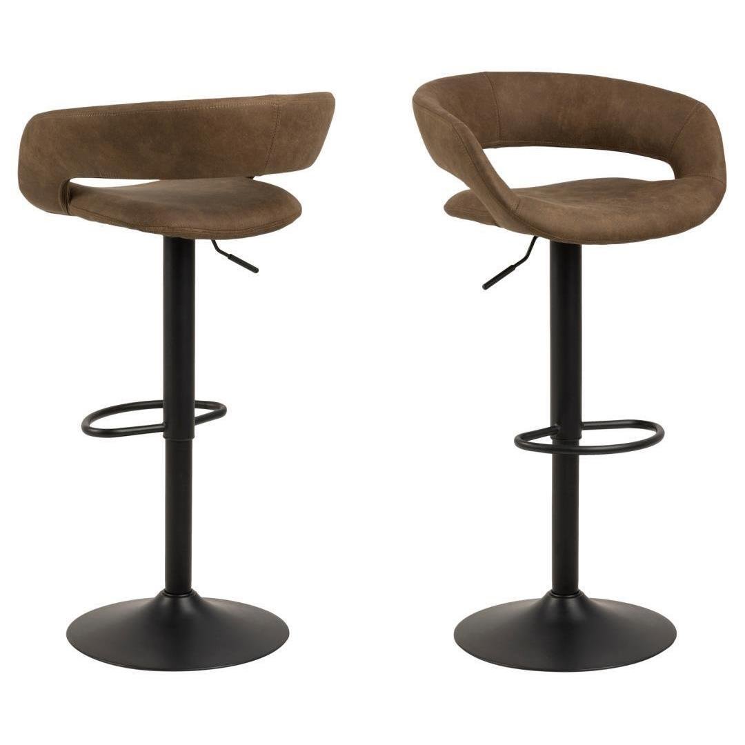 Giga Living - Barkruk Kaat Bruin - Set van 2