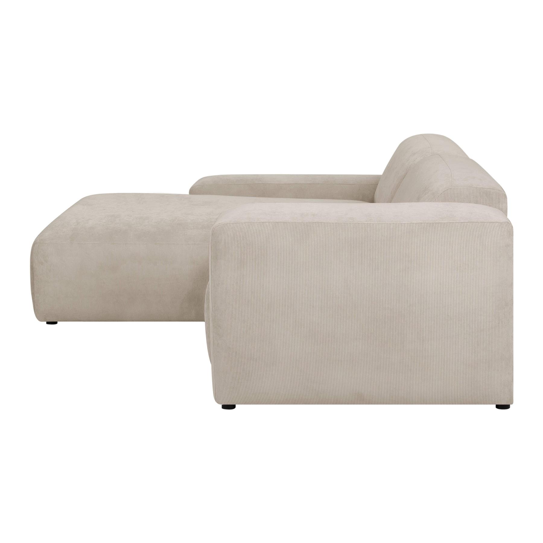 by fonQ Wonder 3-zitshoekbank met Chaise Longue Links - Rib