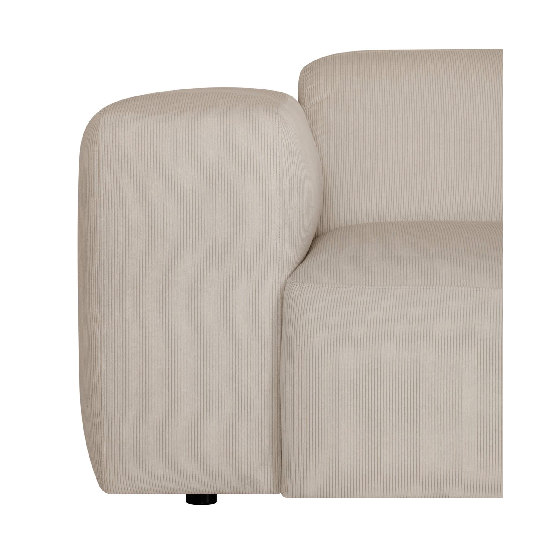 by fonQ Wonder 3-zitshoekbank met Chaise Longue Links - Rib