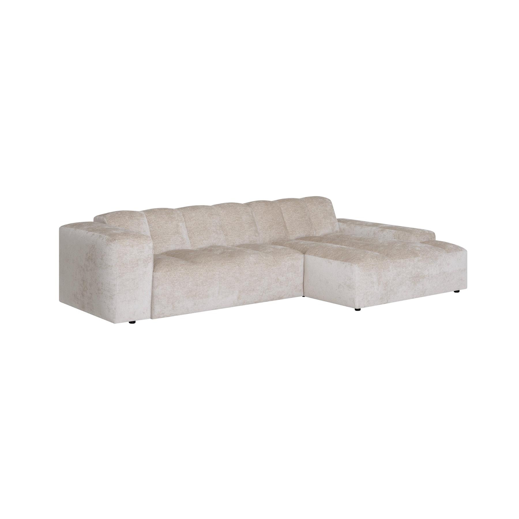 by fonQ Mumble Hoekbank met Chaise Longue Rechts - Chenille - Beige