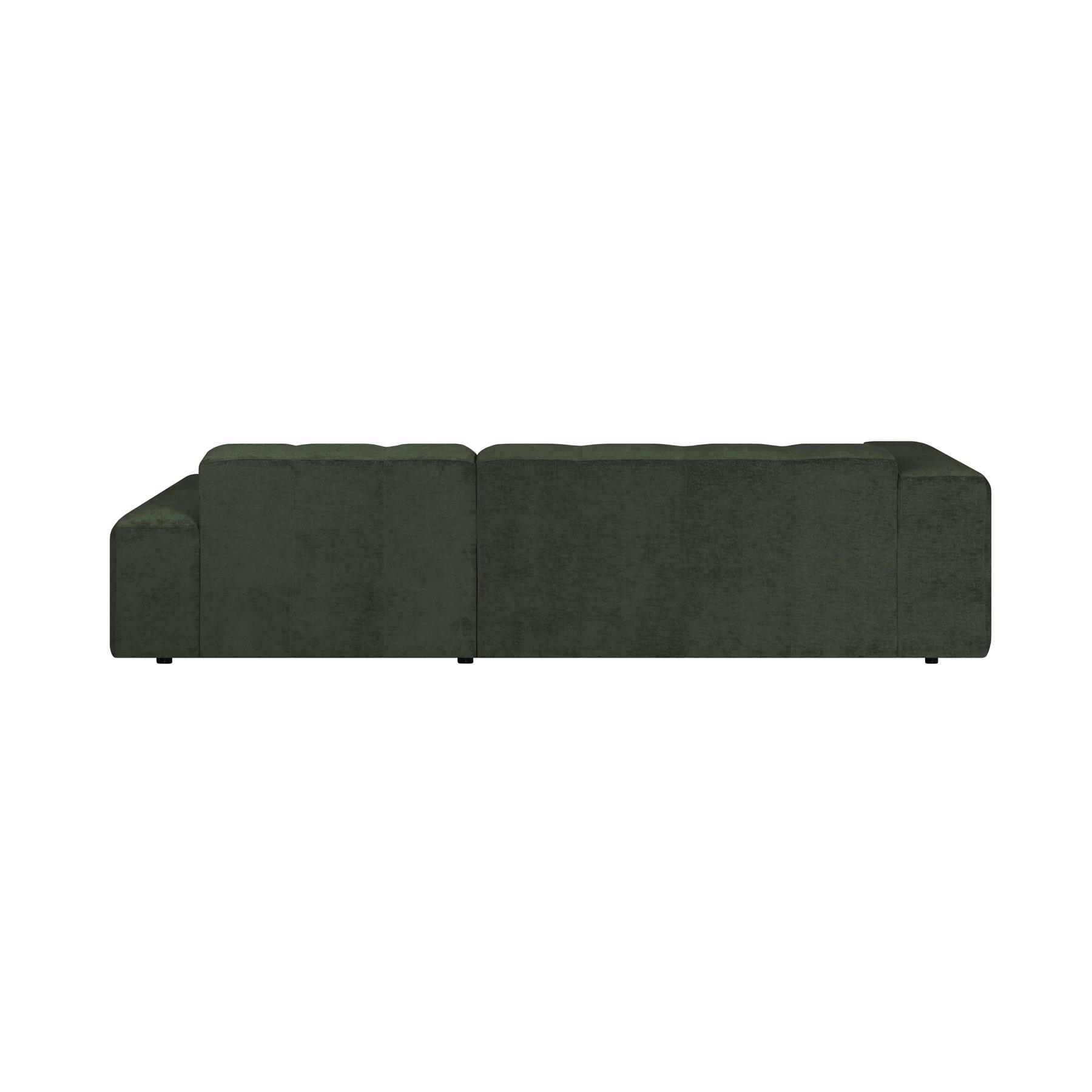 by fonQ Mumble Hoekbank met Chaise Longue Rechts - Chenille -  Donkergroen
