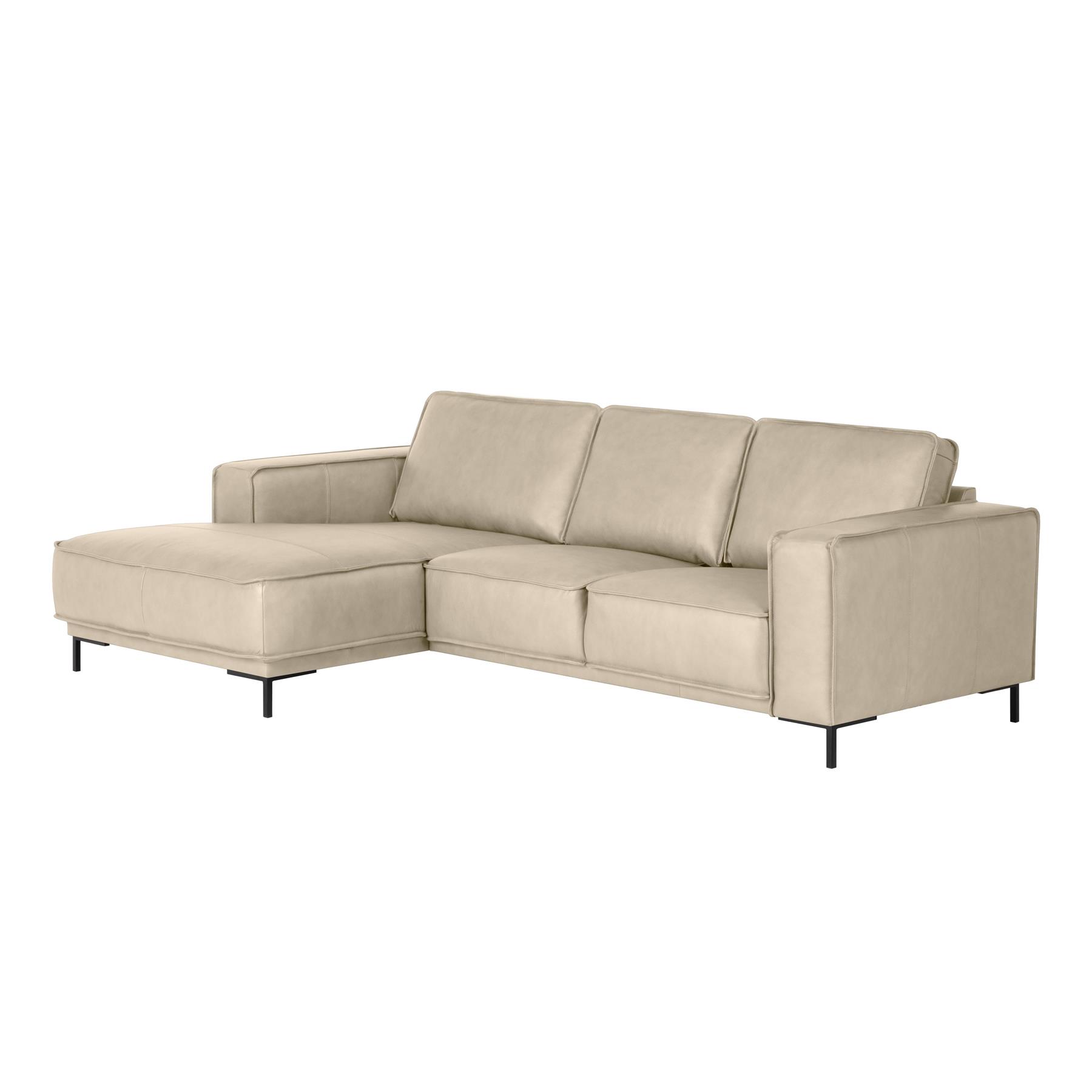 by fonQ Brisk Hoekbank met Chaise Longue Links - Buffelleer - Cognac
