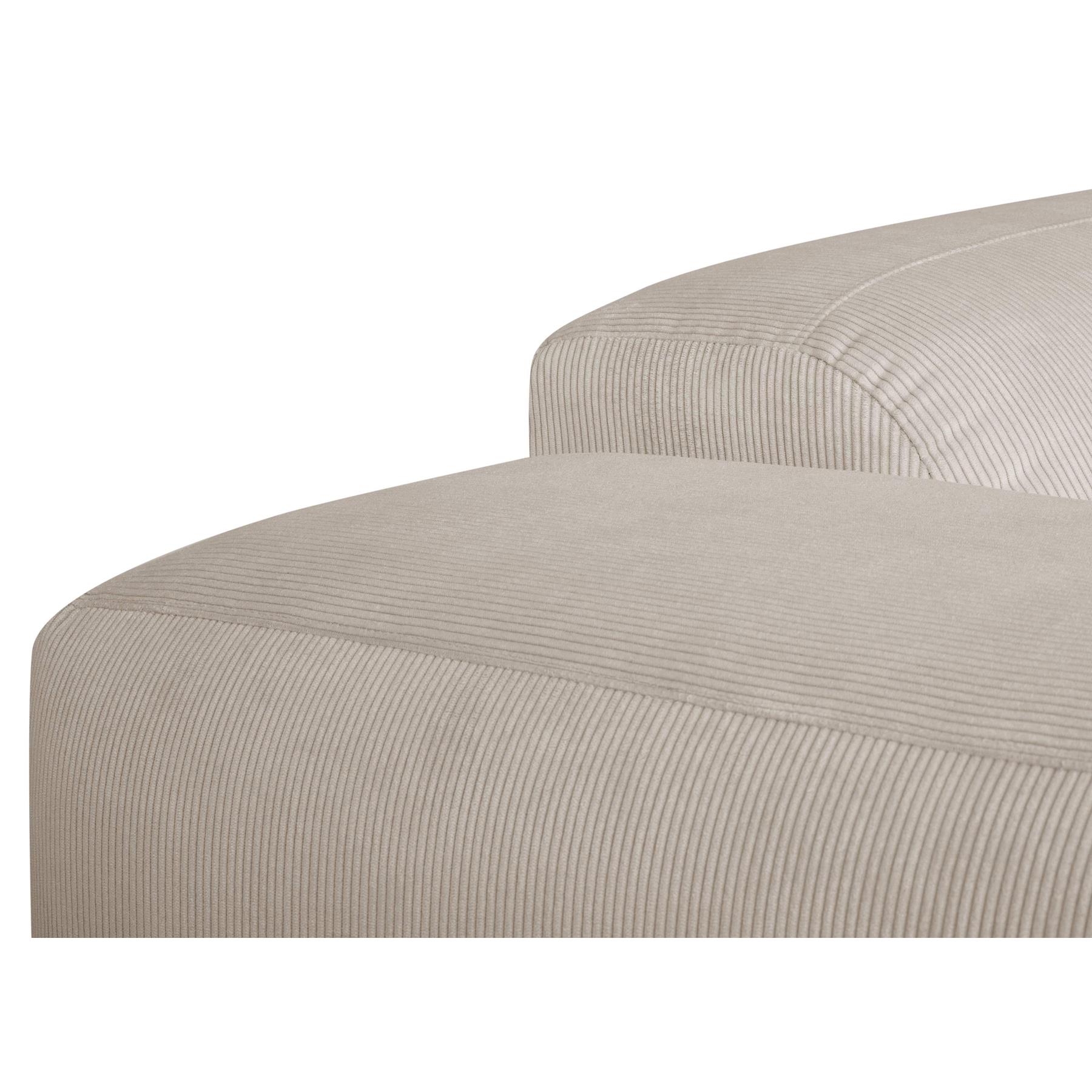 by fonQ Wonder 3-zitshoekbank met Chaise Longue Links - Rib