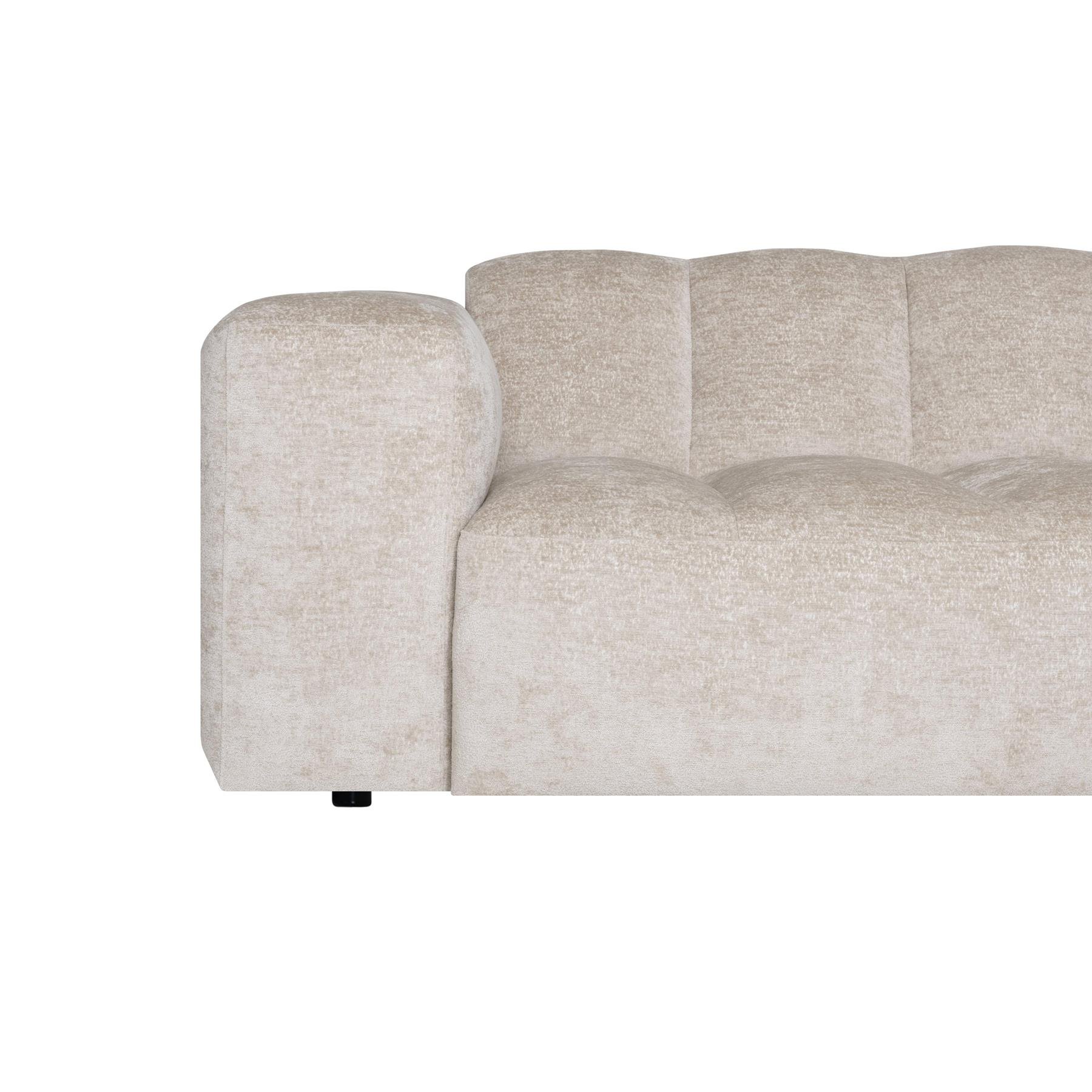 by fonQ Mumble Hoekbank met Chaise Longue Rechts - Chenille - Beige