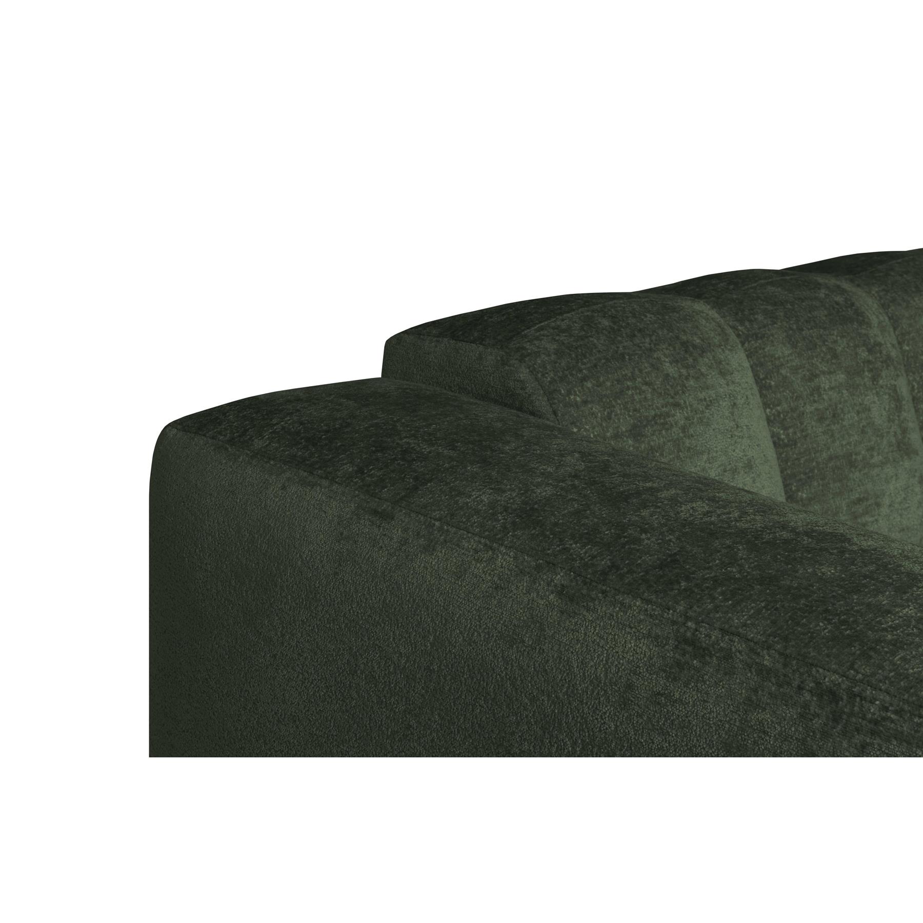 by fonQ Mumble Hoekbank met Chaise Longue Rechts - Chenille -  Donkergroen