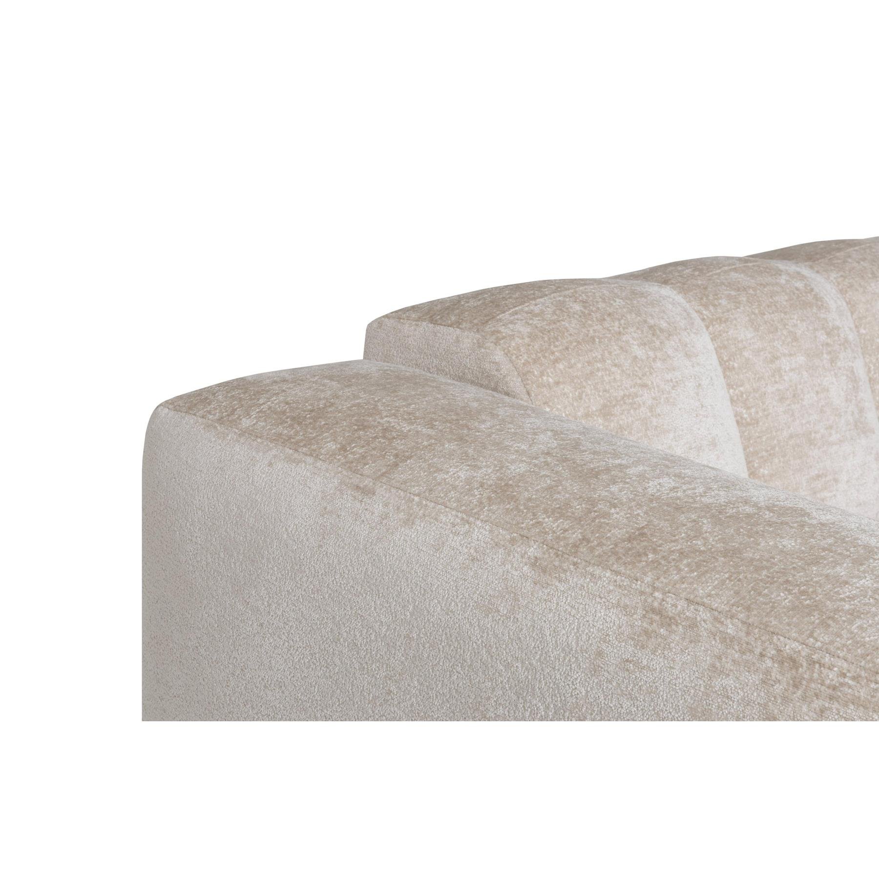 by fonQ Mumble Hoekbank met Chaise Longue Rechts - Chenille - Beige