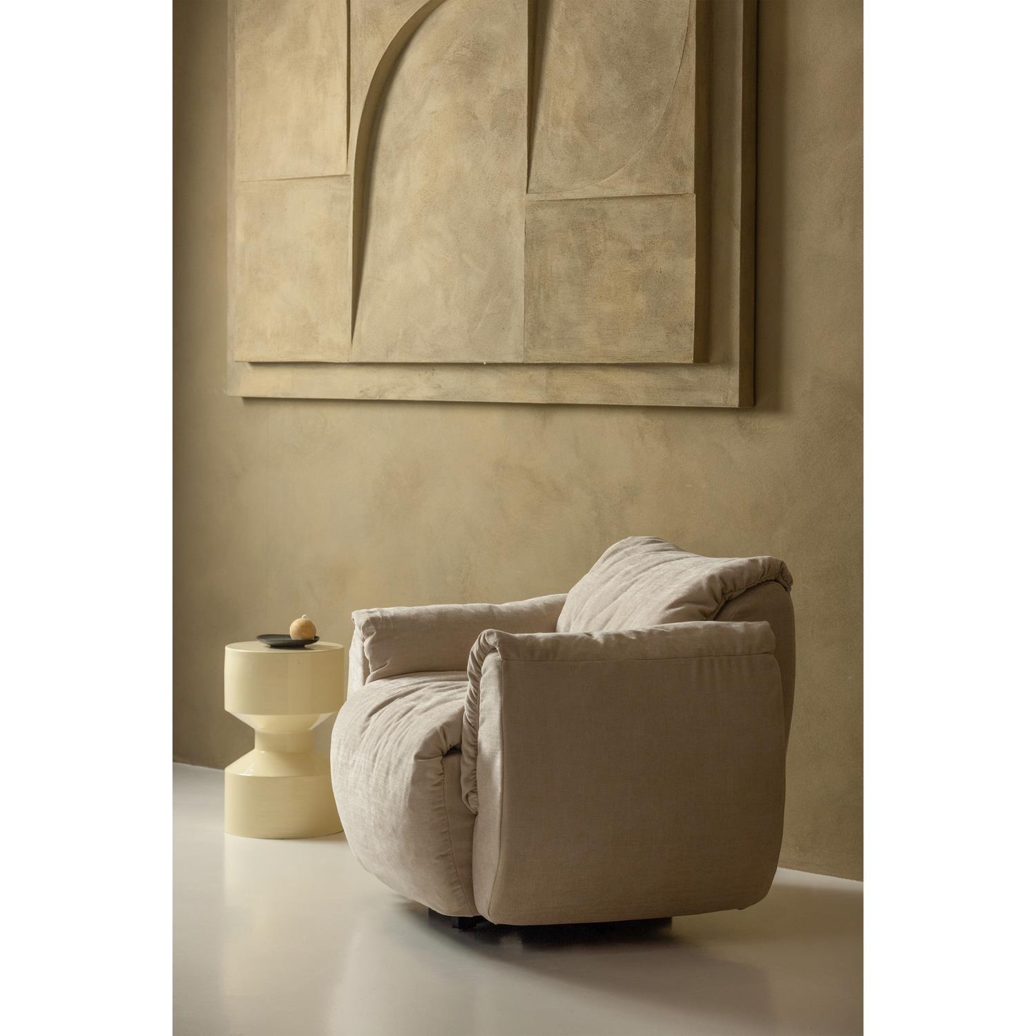 WOOOD Hidde Bijzettafel  - Metaal - Geel - 47x30x30