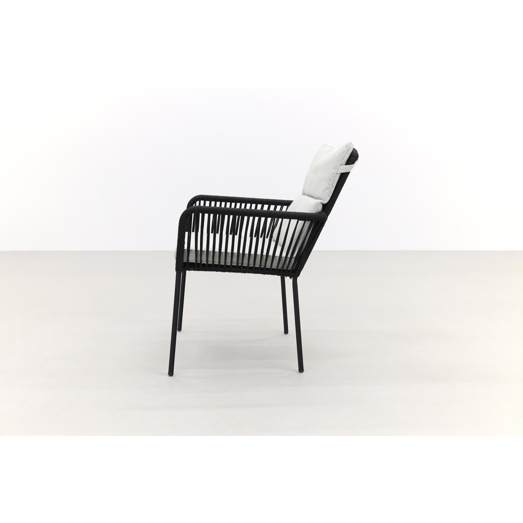 VDG Teresa dining rope tuinstoel - Black