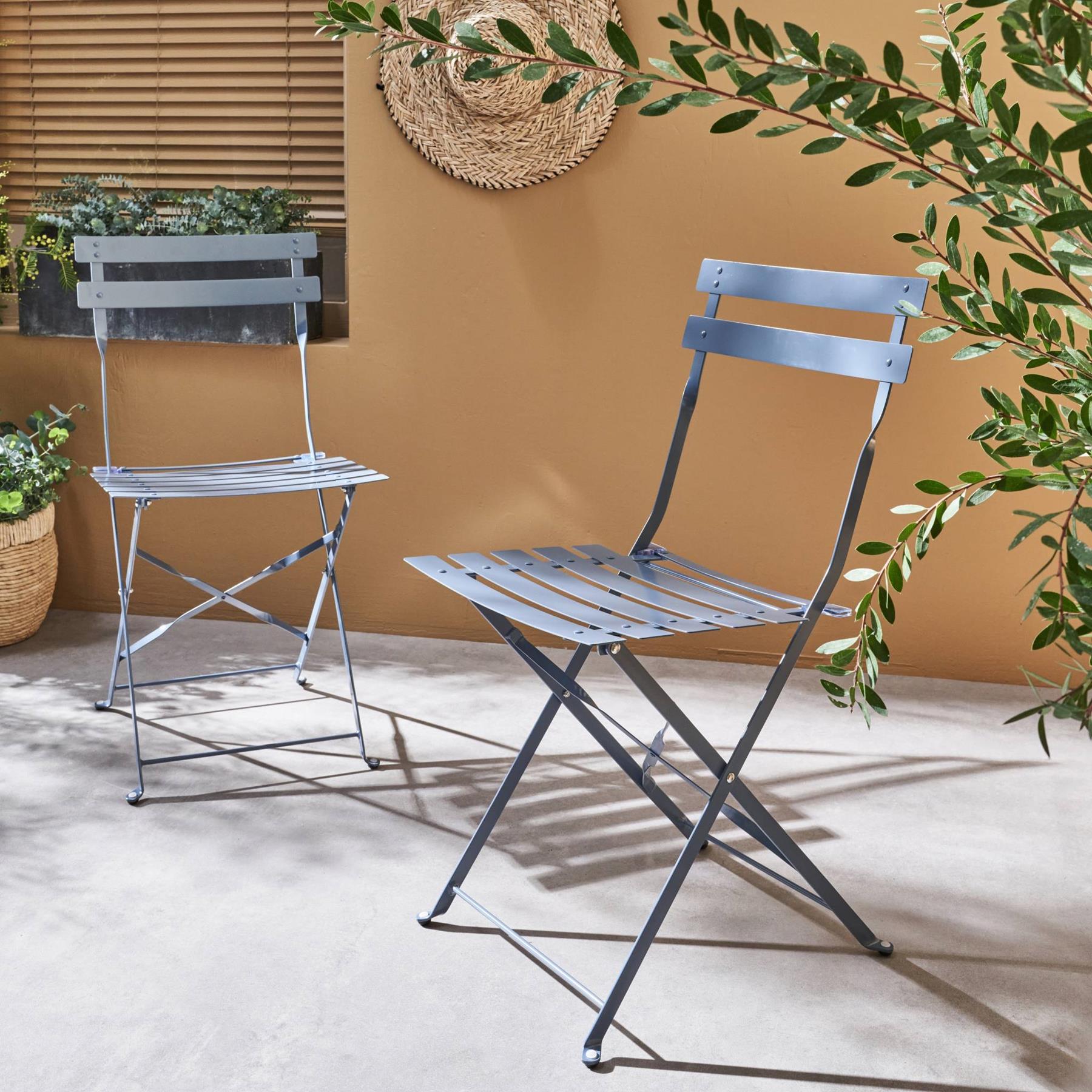 sweeek - Metalen inklapbare tuinstoel (set van 2)