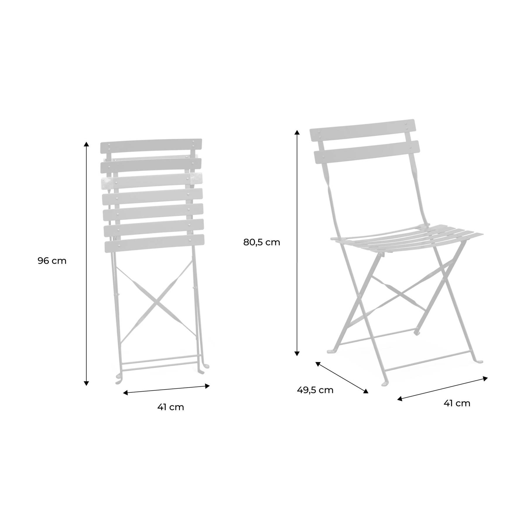 sweeek - Metalen inklapbare tuinstoel (set van 2)