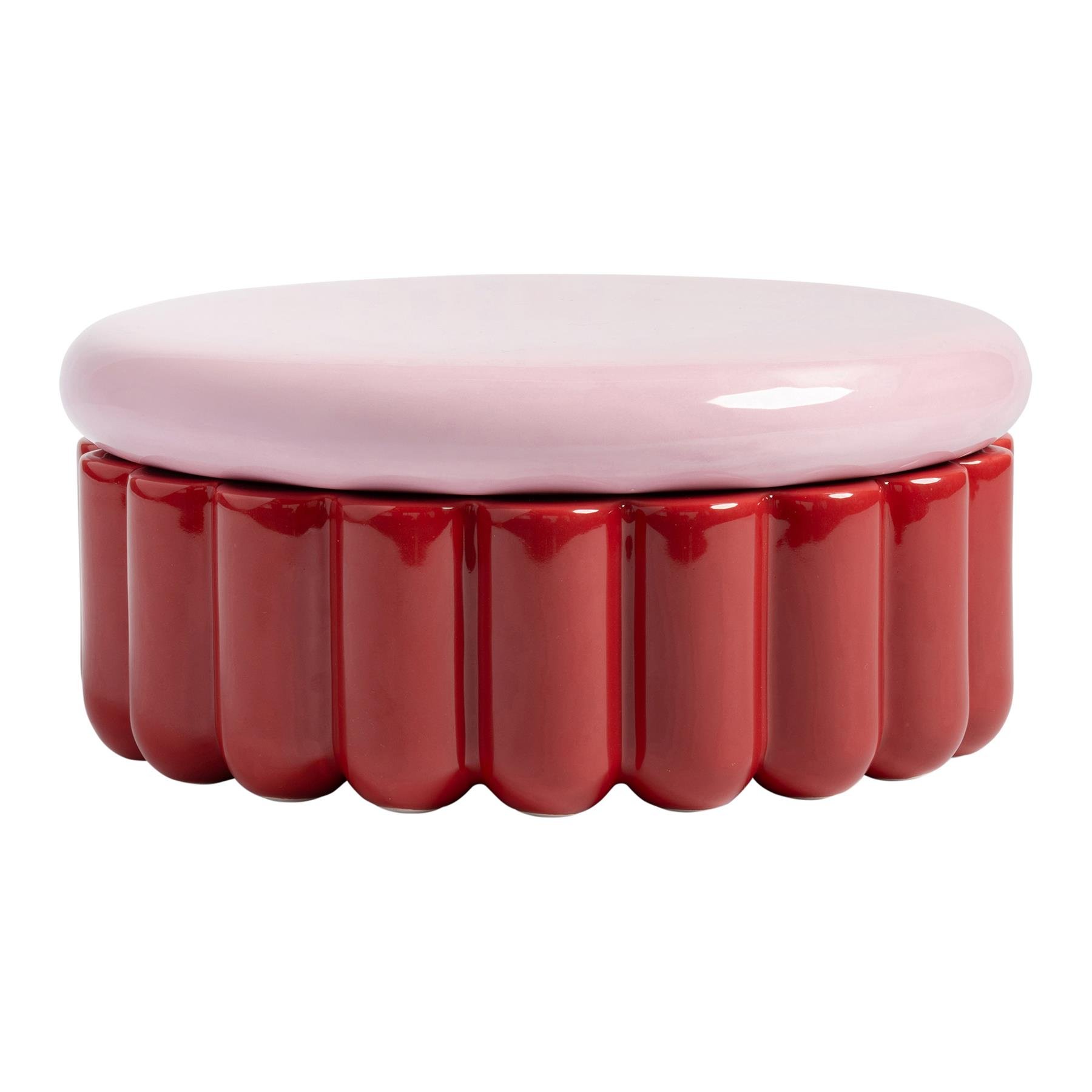 &k amsterdam Charlo Voorraadpot Ø 14,5 cm - Burgundy