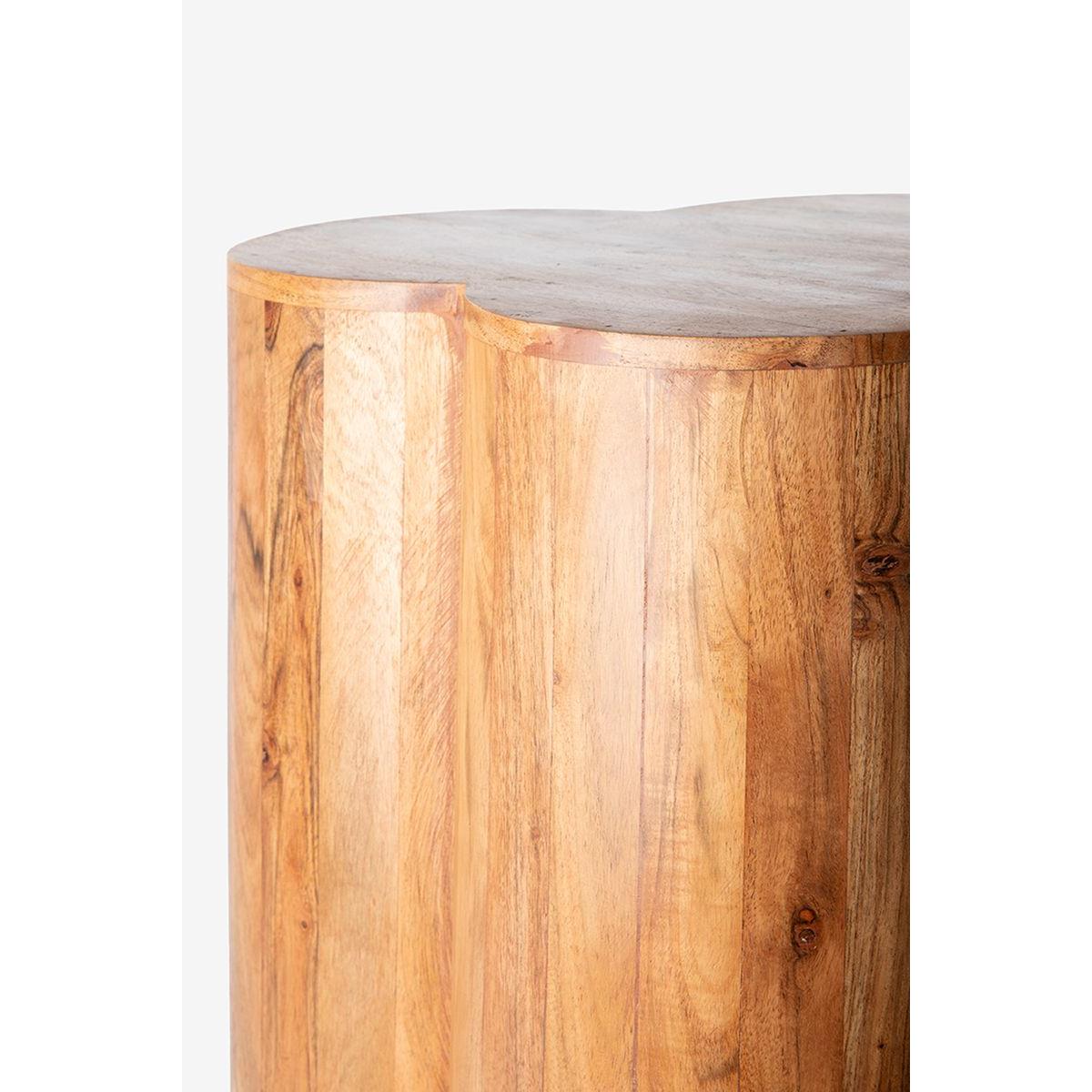 Sissy-Boy Donkerbruine houten bijzettafel scallop