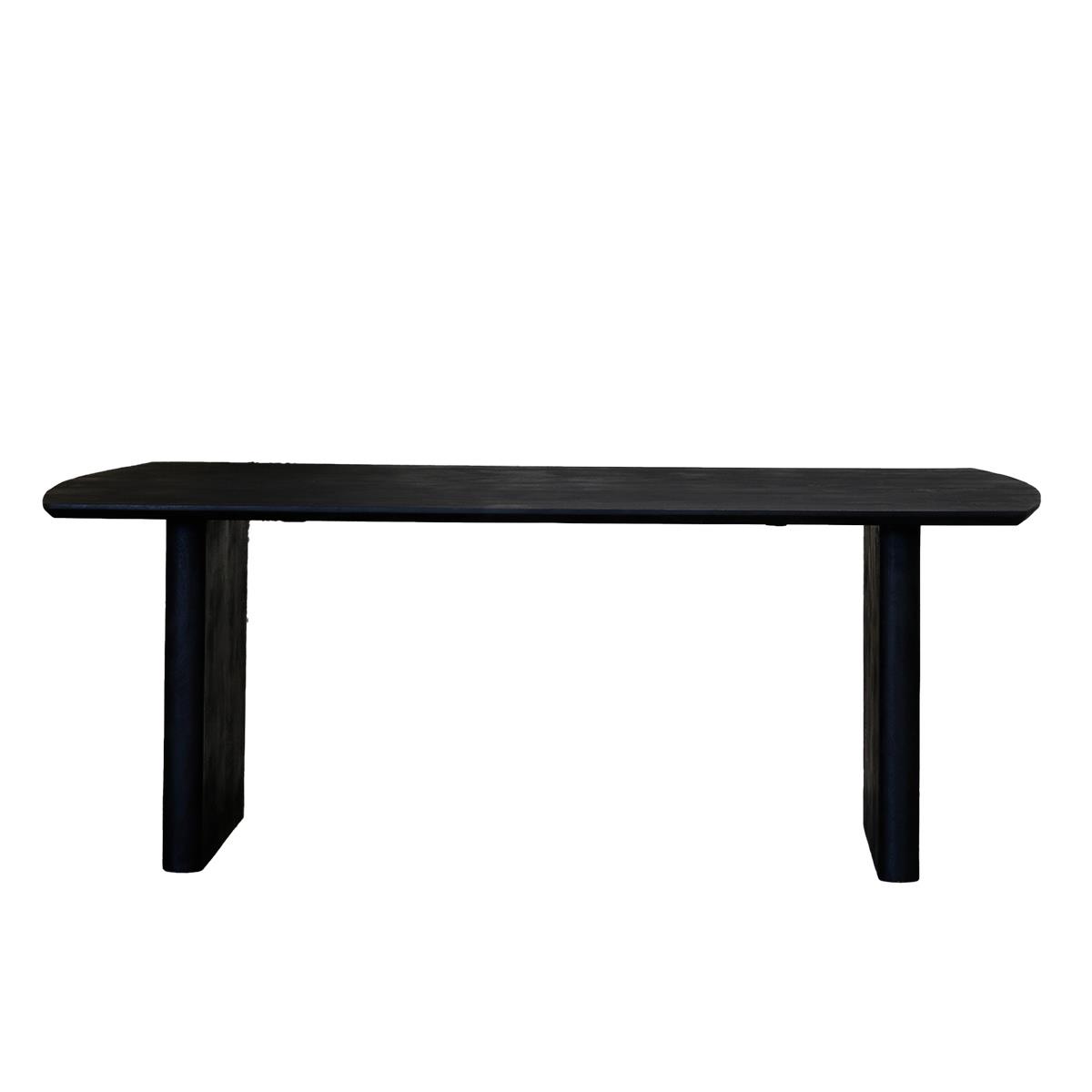 Giga Meubel - Eettafel Zwart 300cm - Rechthoek - Mangohout - Tomeo