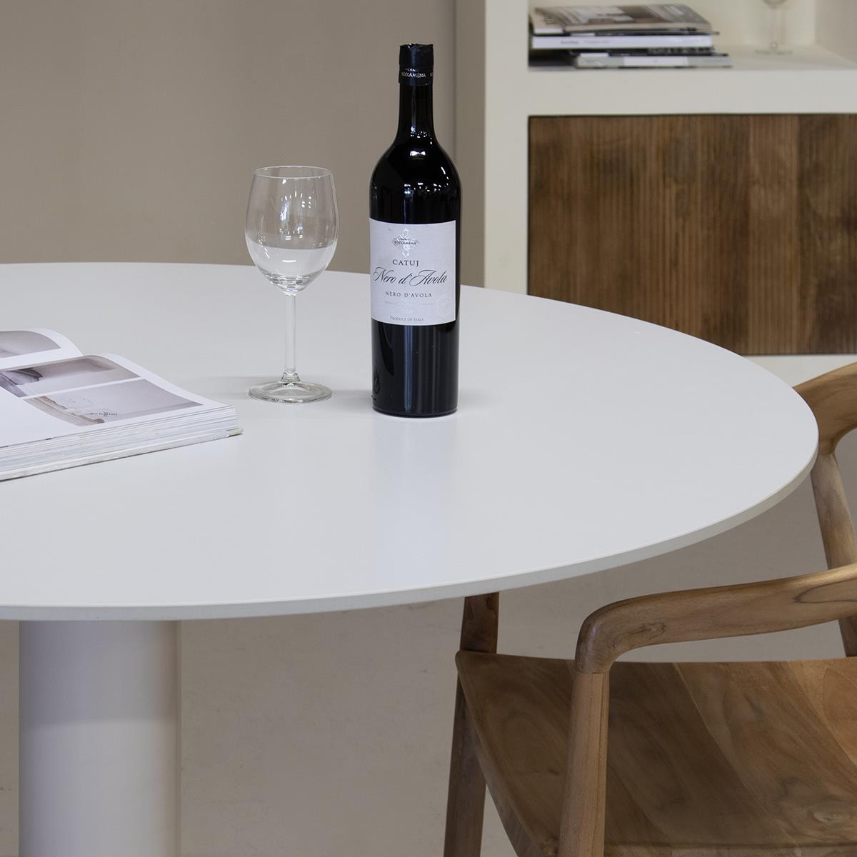 Giga Meubel - Eettafel Malia Wit Keramisch Rond 120cm