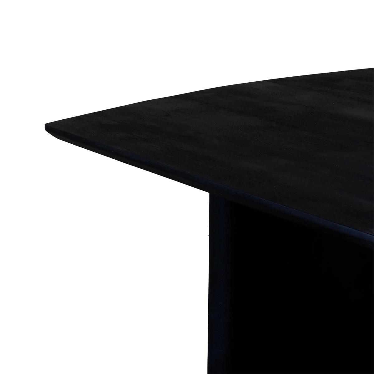 Giga Meubel - Eettafel Zwart 300cm - Rechthoek - Mangohout - Tomeo